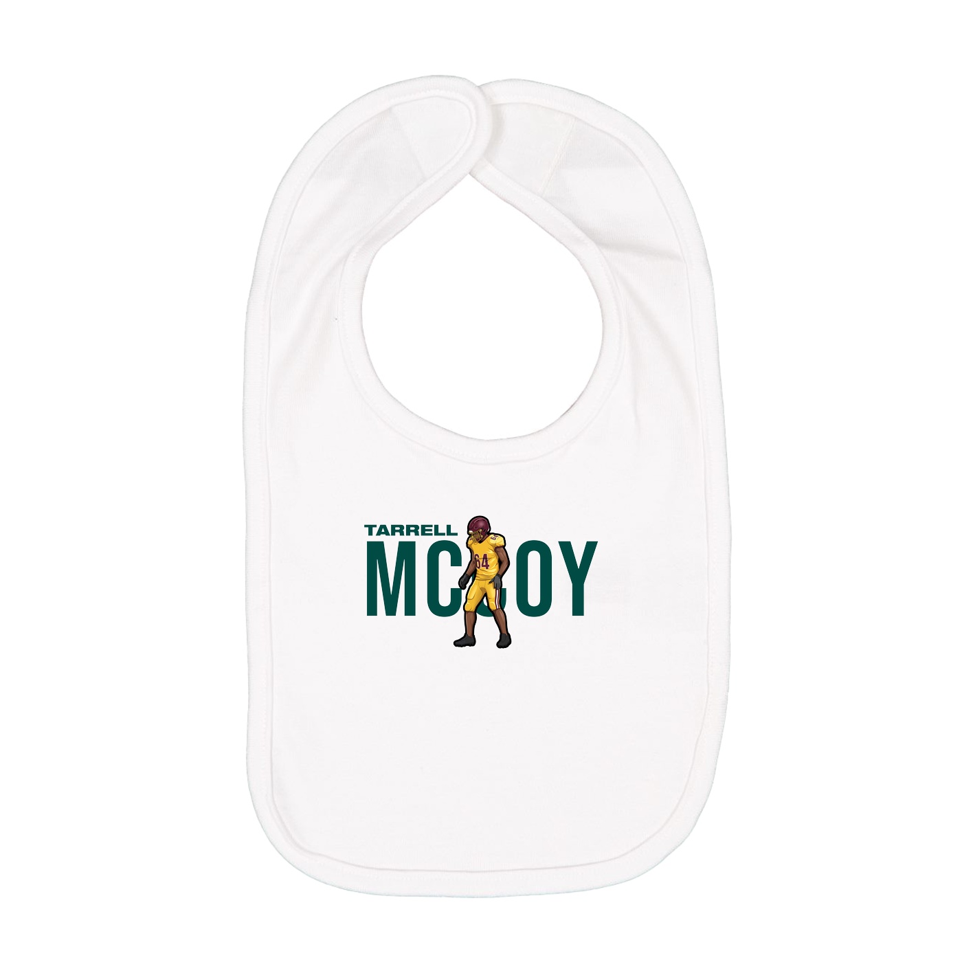 Infant Bib — Player Name in White