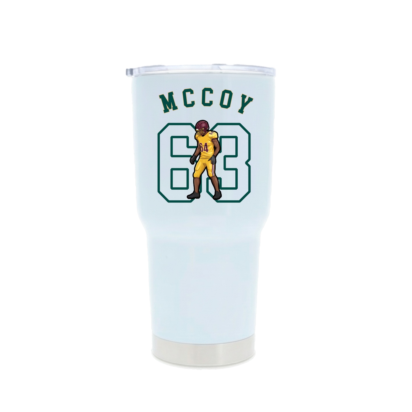 30oz Stainless Steel Tumbler — Shirsey Arch in White