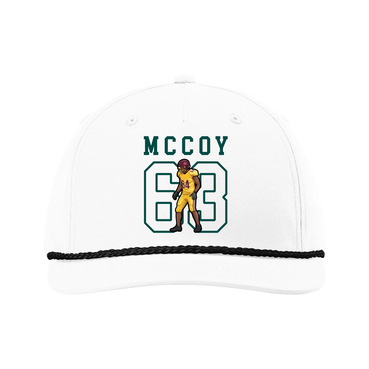 Five-Panel Classic Rope Cap — Shirsey in White