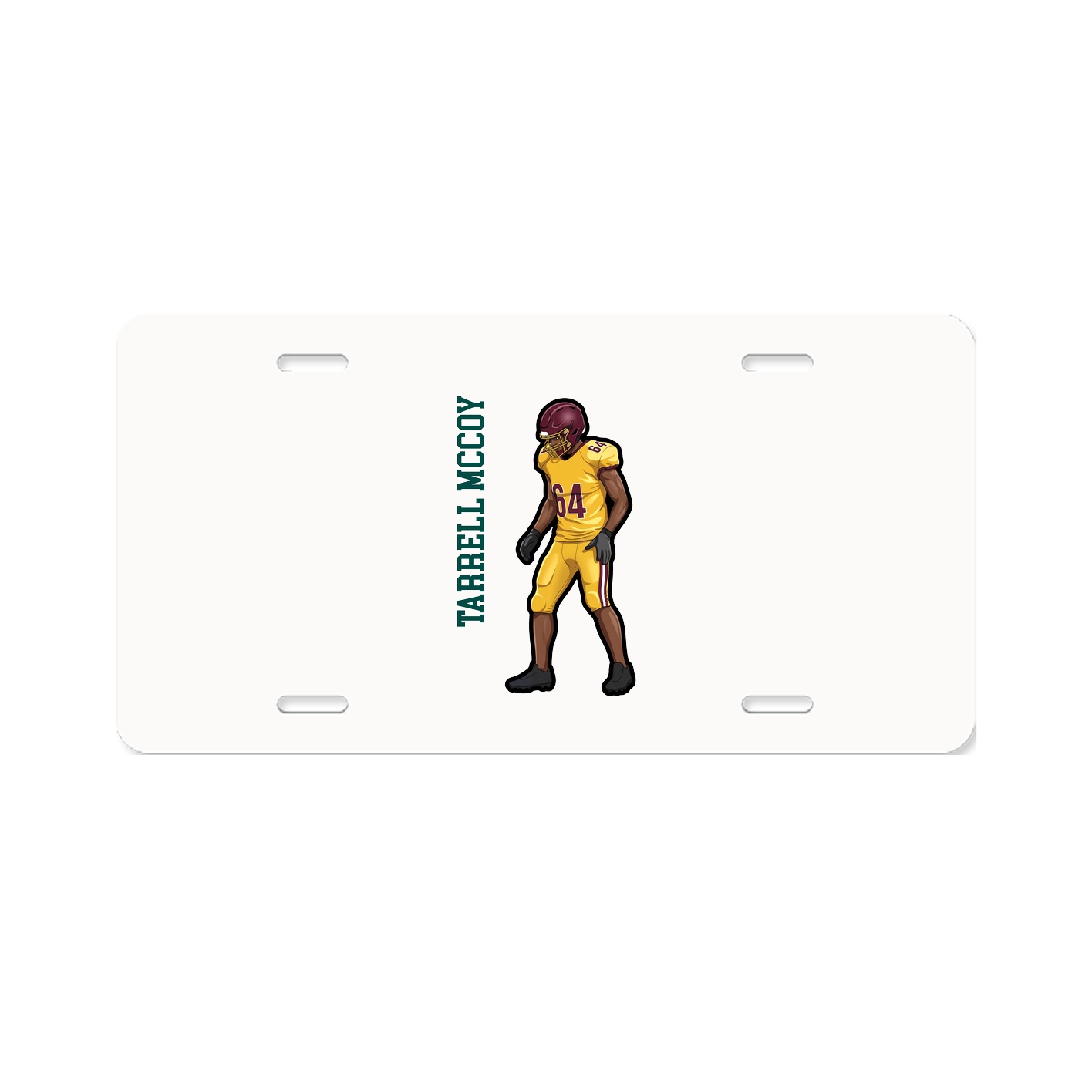 License Plate — Name Vertical in Classic