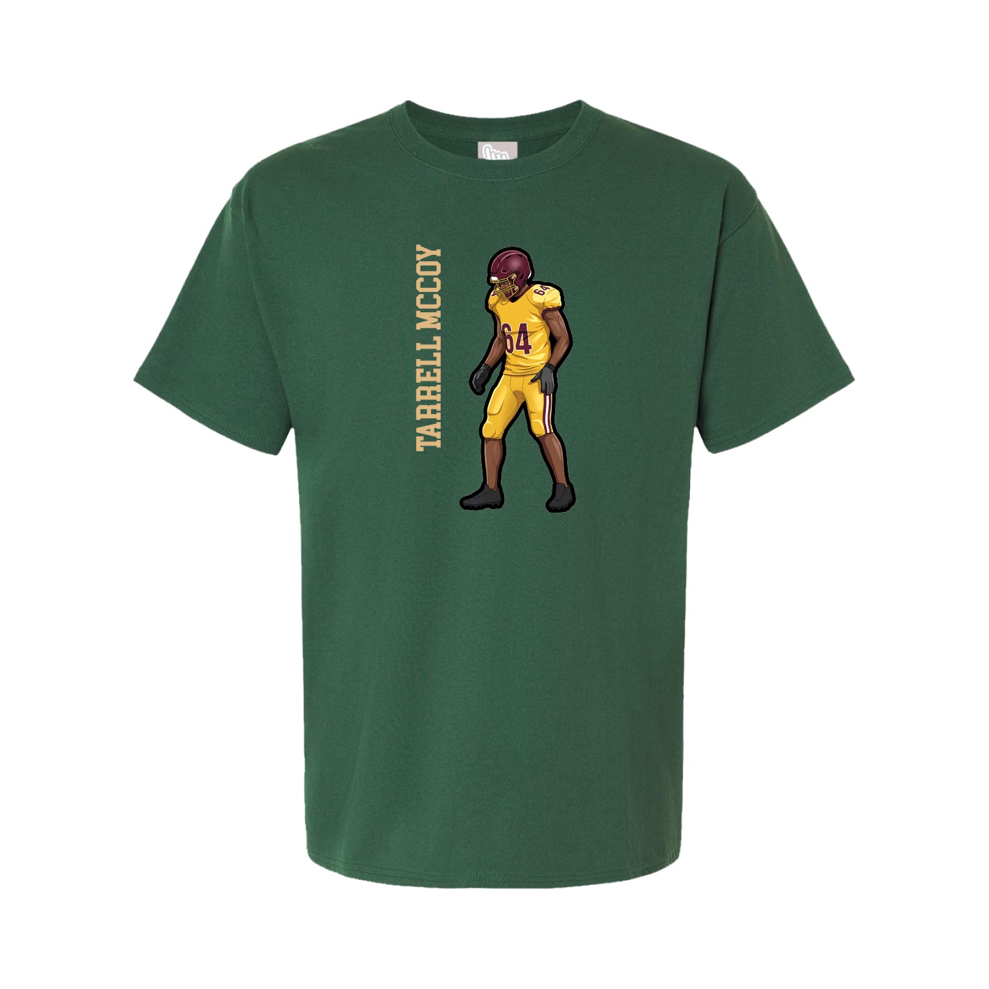 Youth Tee — Name Vertical in Green