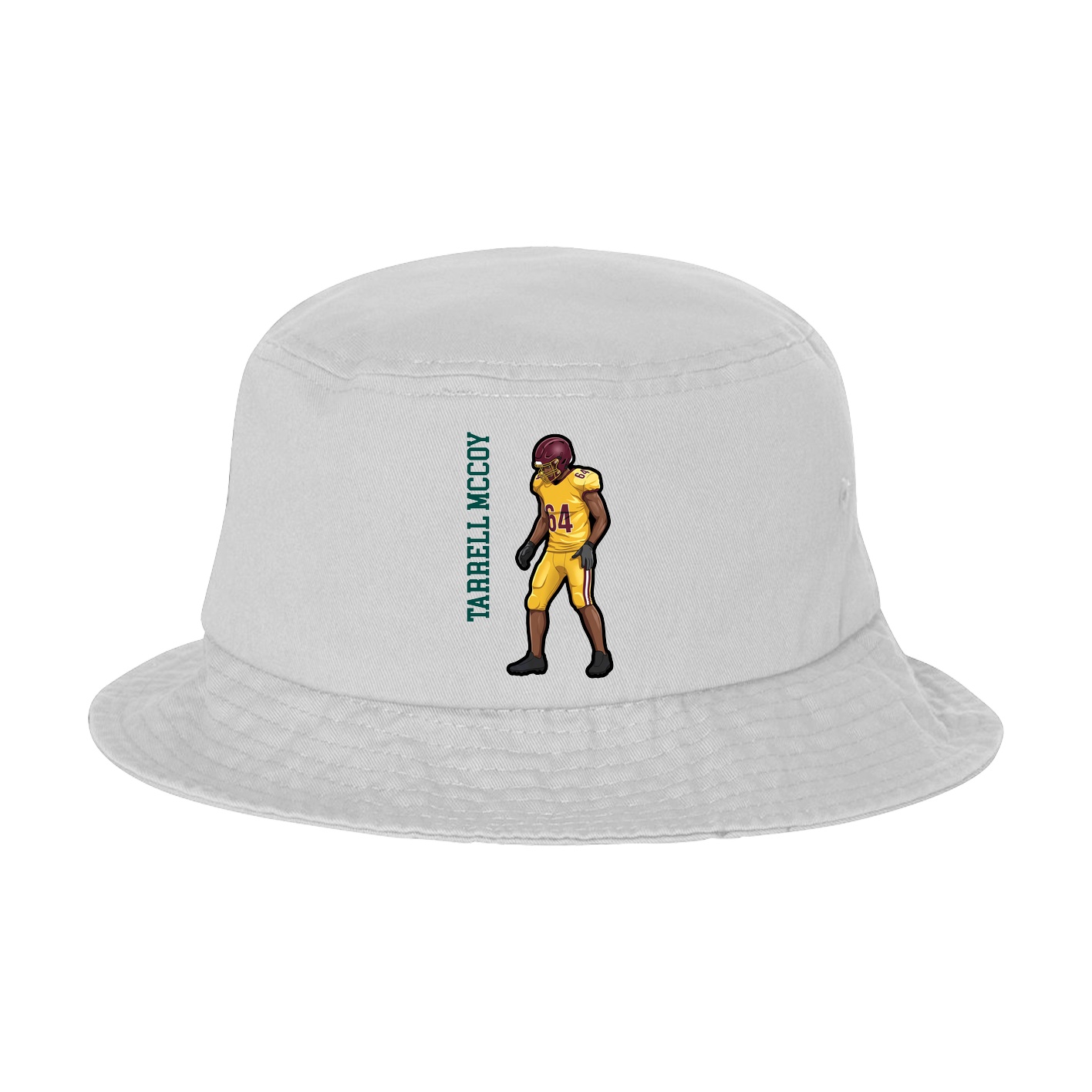 Bucket Cap — Name Vertical in White
