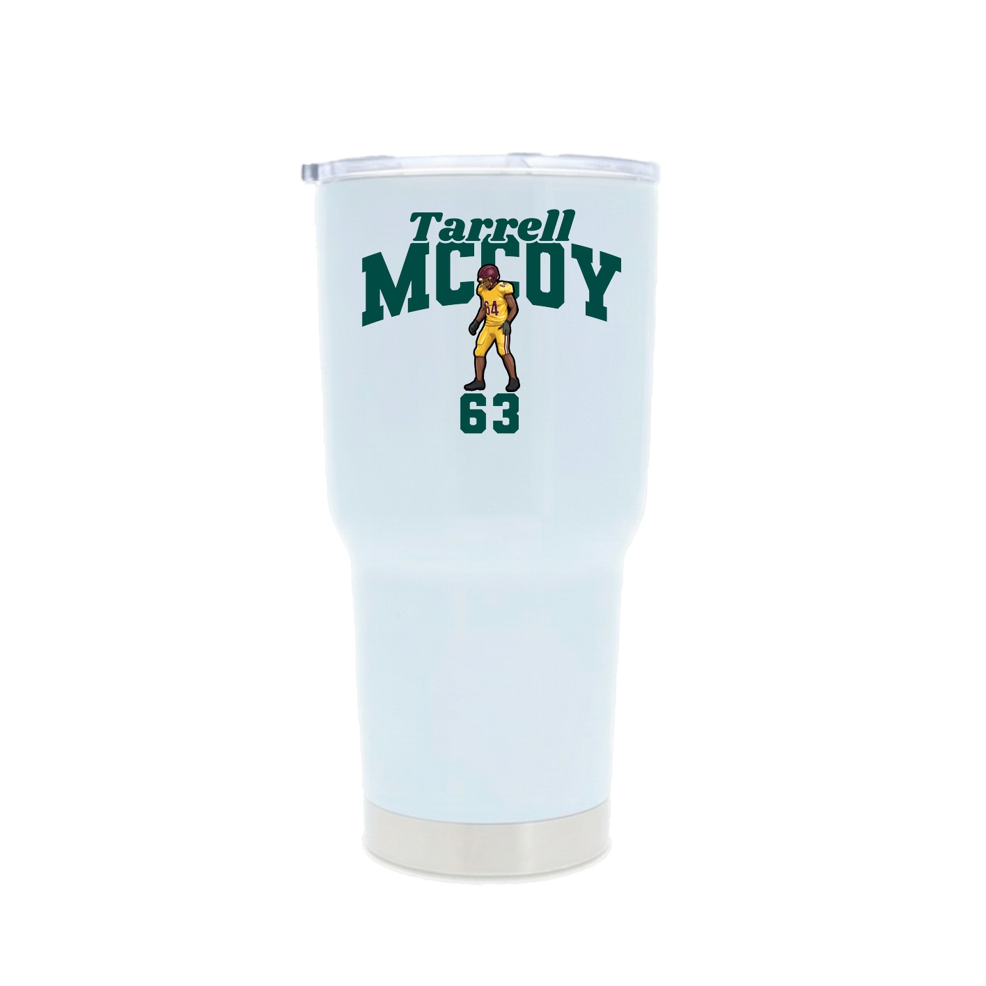 30oz Stainless Steel Tumbler — Signature Arch in White