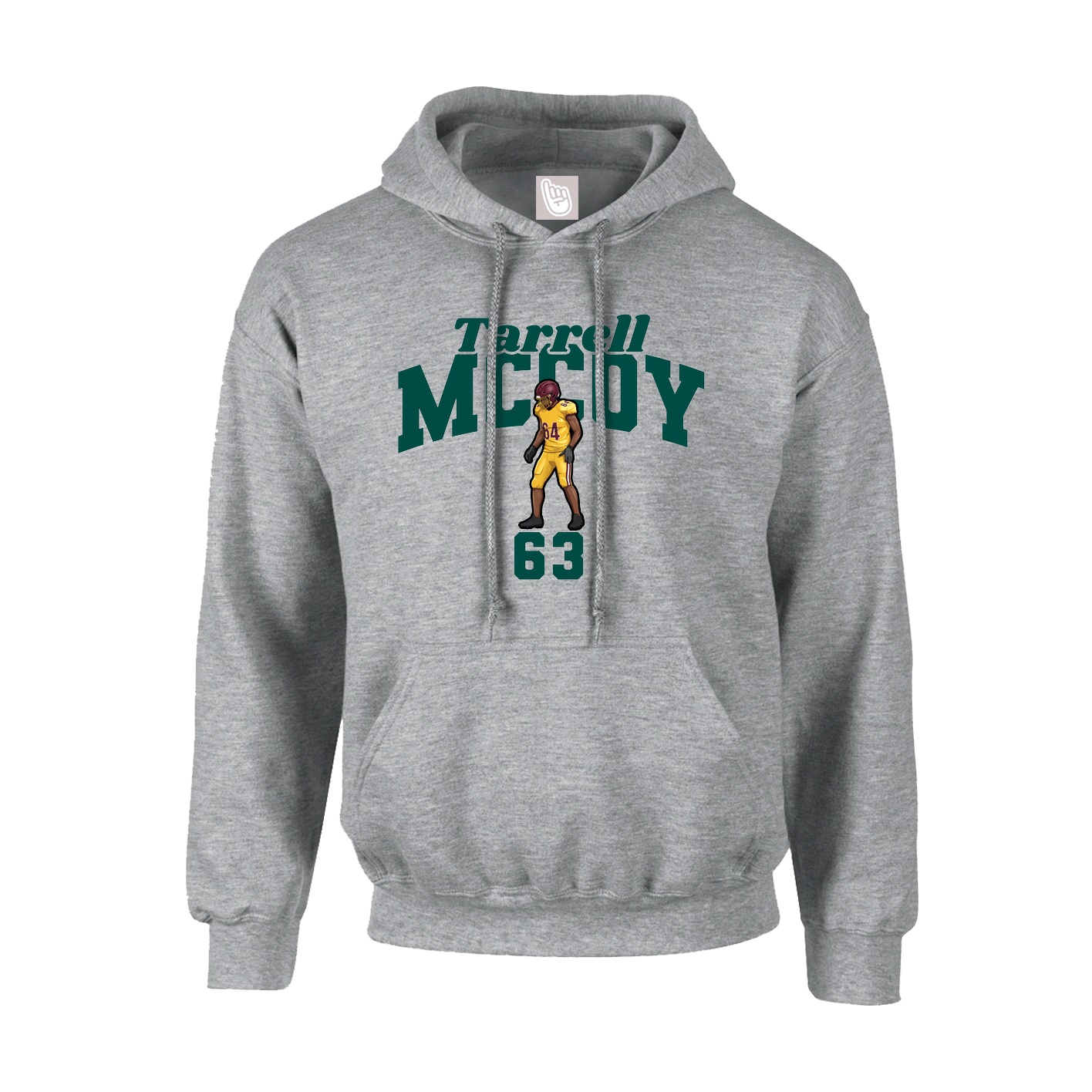 Youth Hoodie — Signature Arch in Grey