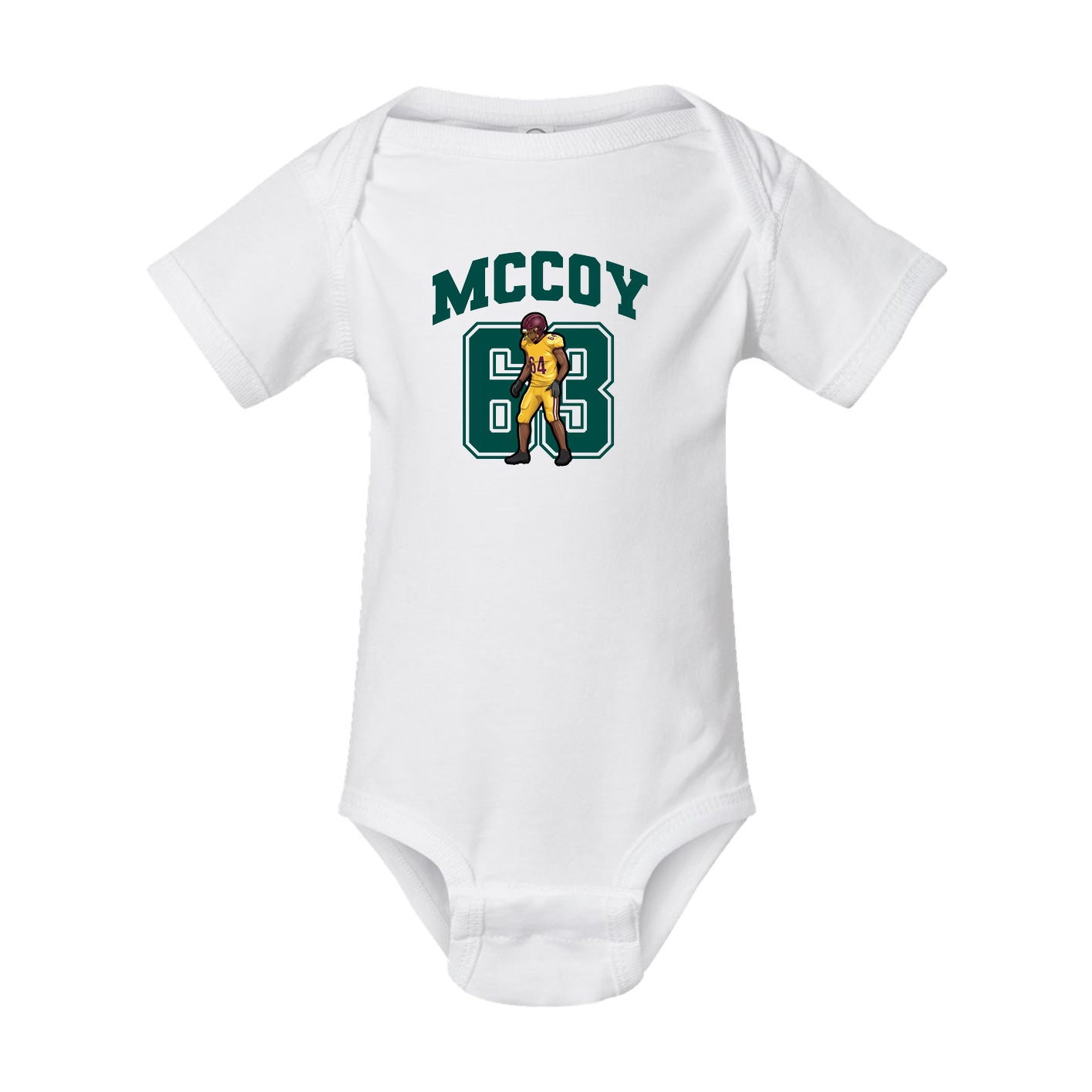 Baby Onesie — Number in White