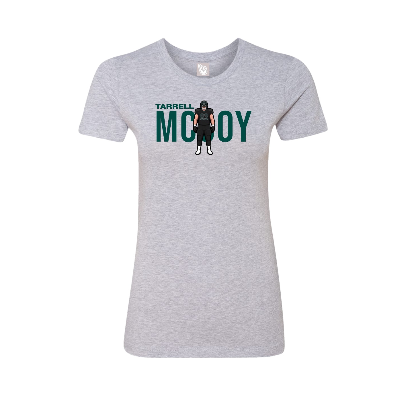 Fitted Women's Tee — Player Name in Grey