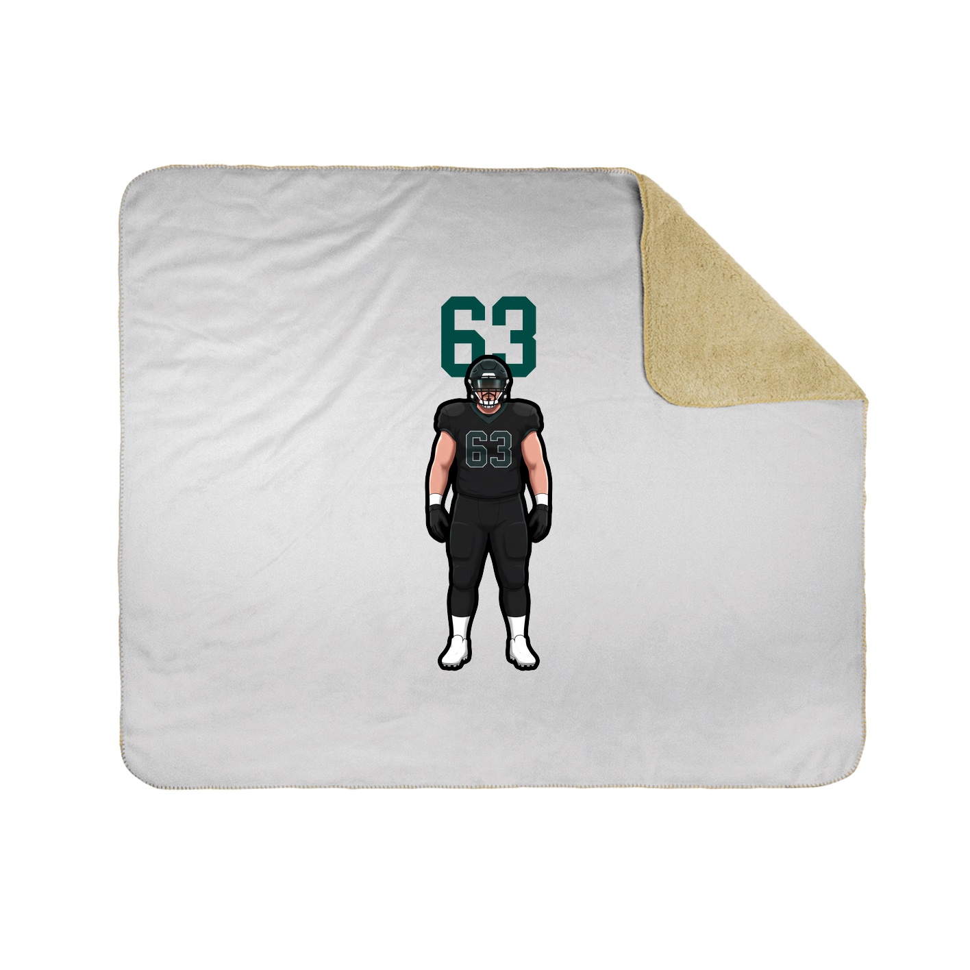 Throw Blanket — Number Top in White