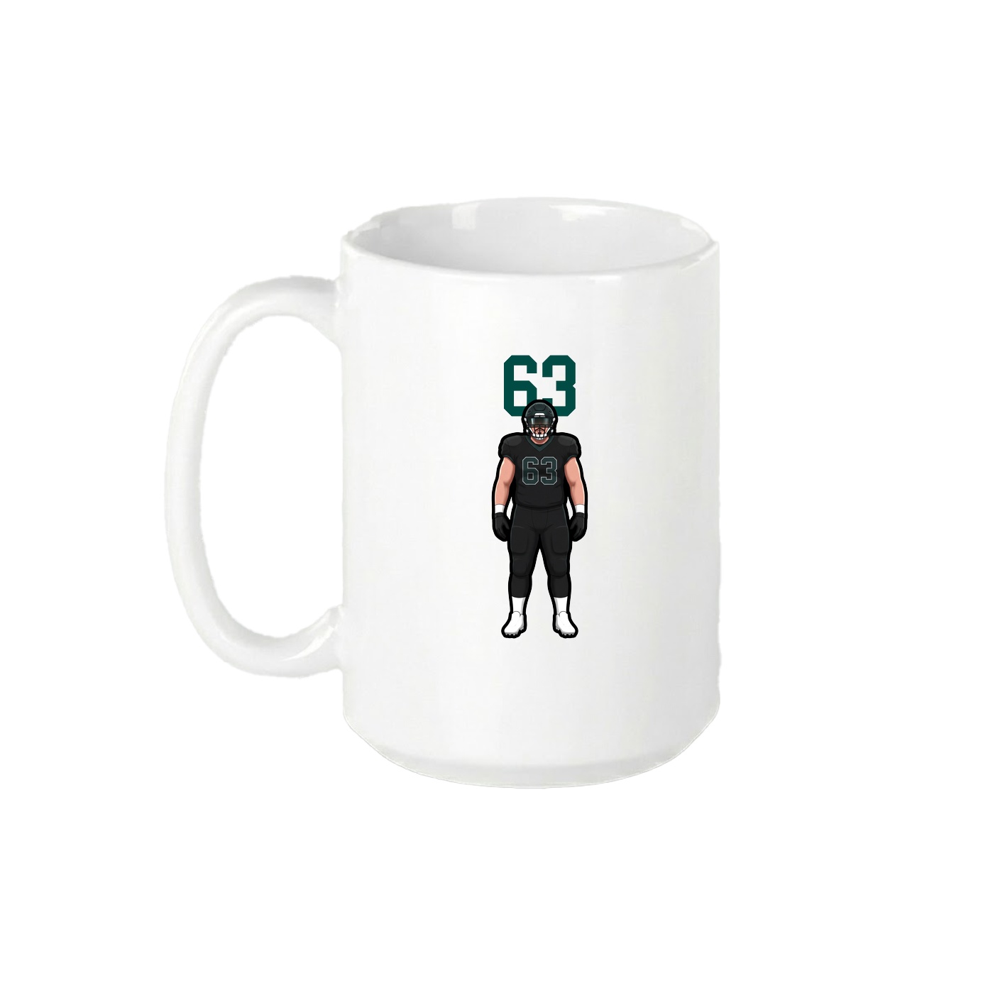 15oz Coffee Mug — Number Top in White