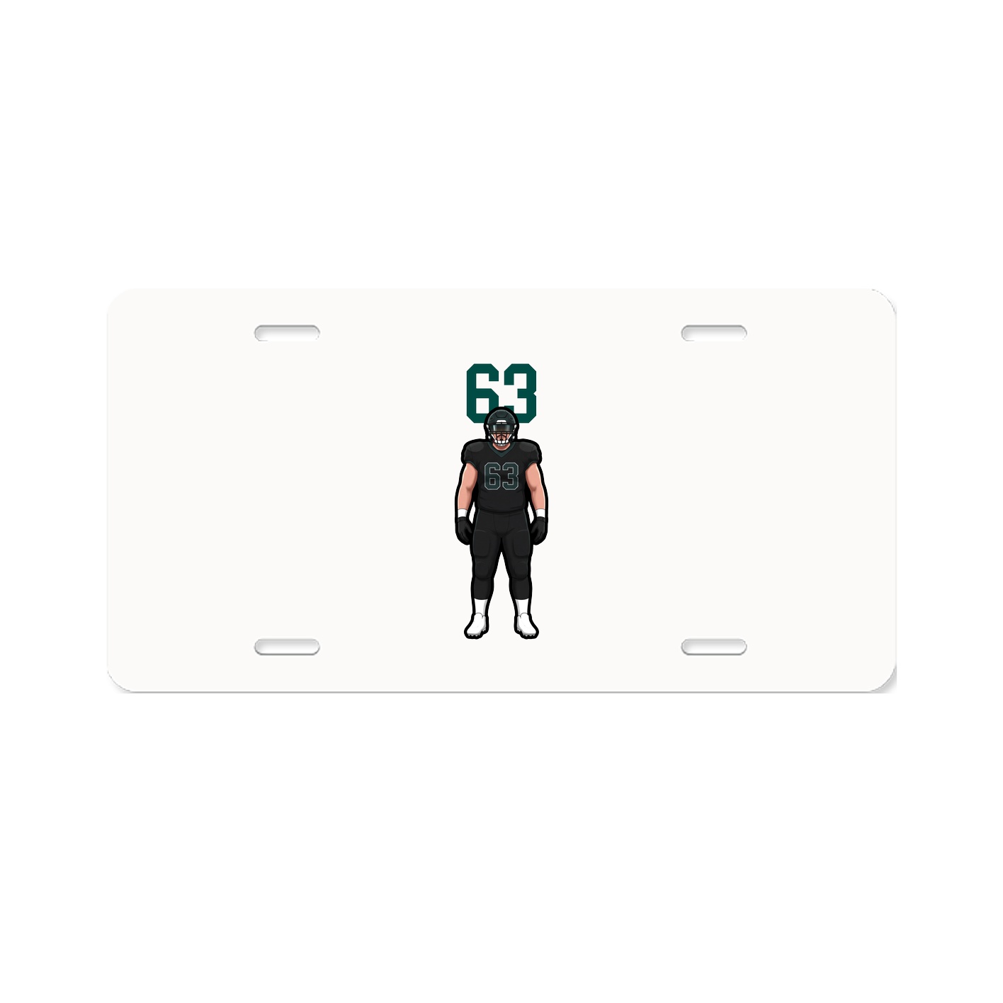 License Plate — Number Top in Classic