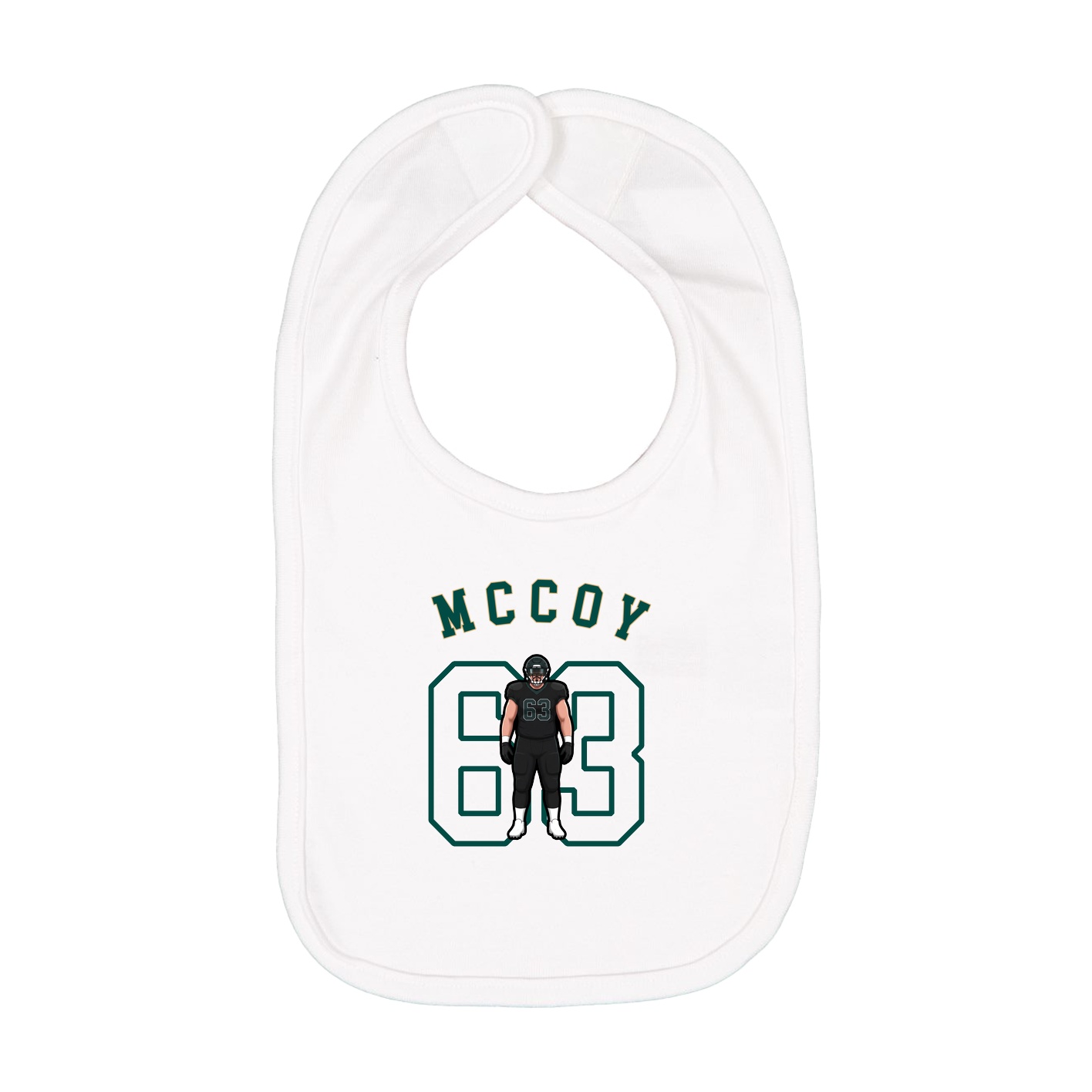 Infant Bib — Shirsey Arch in White