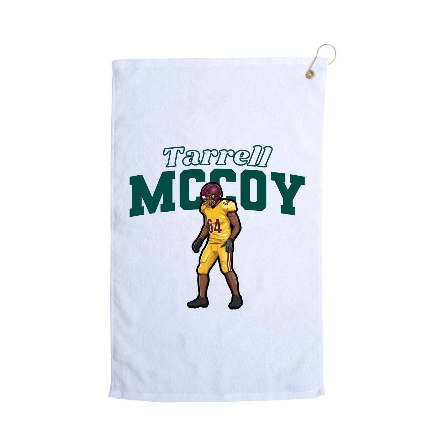 Golf Towel — Name Arch in White