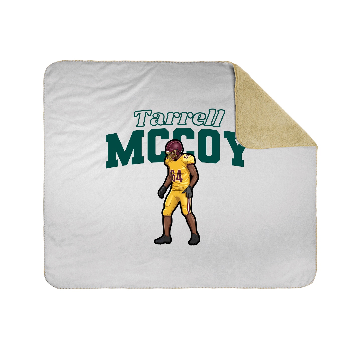 Throw Blanket — Name Arch in White