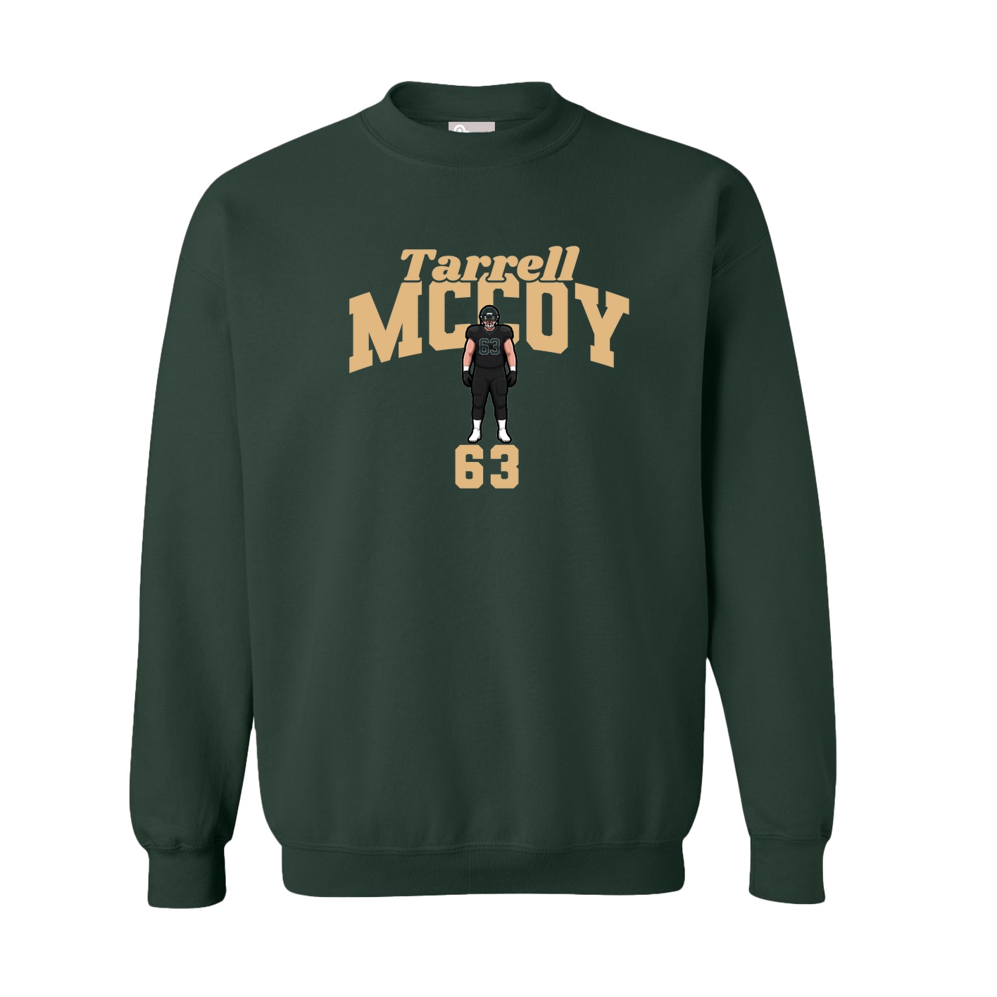 Fleece Crew — Signature Arch in Green