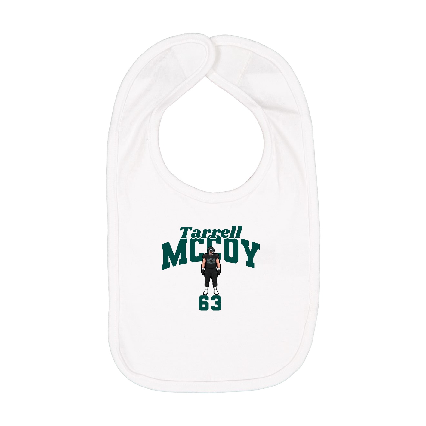 Infant Bib — Signature Arch in White