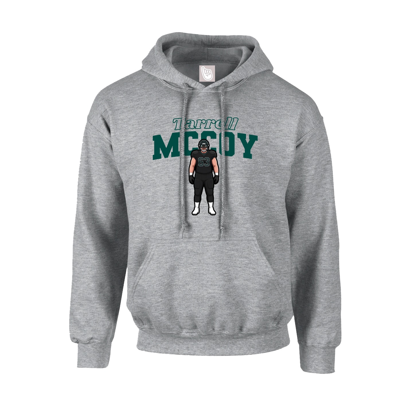 Hoodie — Name Arch in Grey
