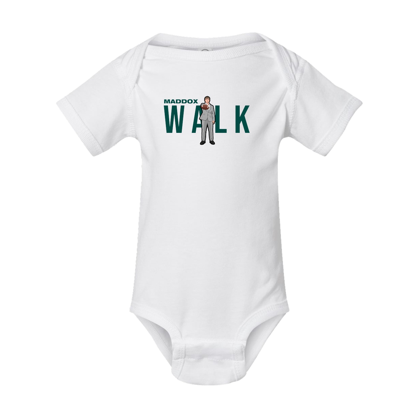 Baby Onesie — Player Name in White