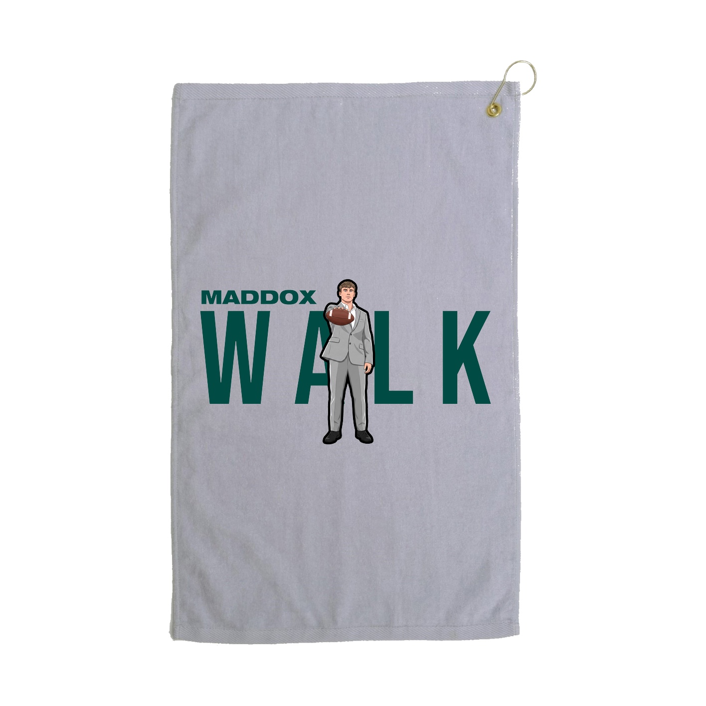 Golf Towel — Player Name in Grey