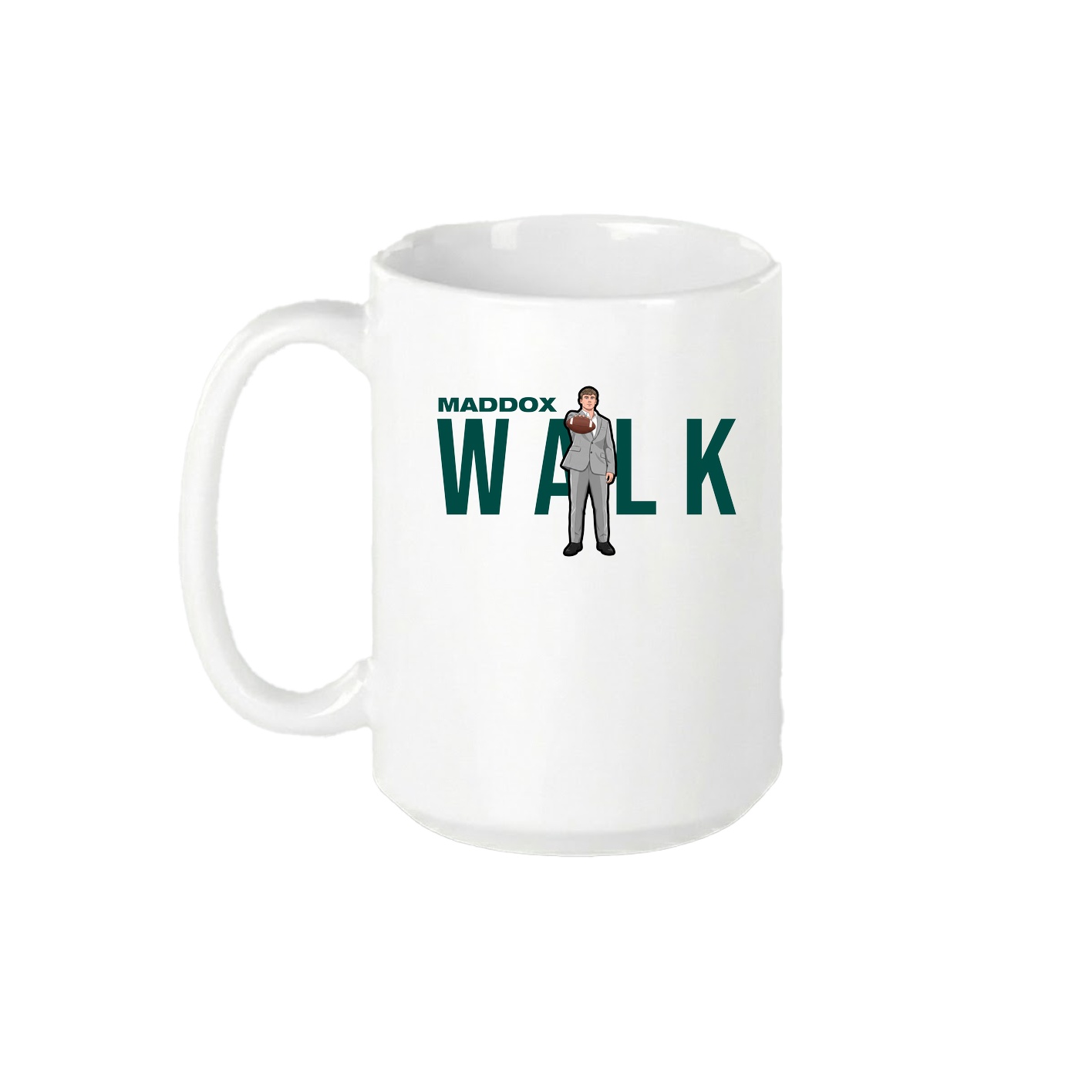 15oz Coffee Mug — Player Name in White