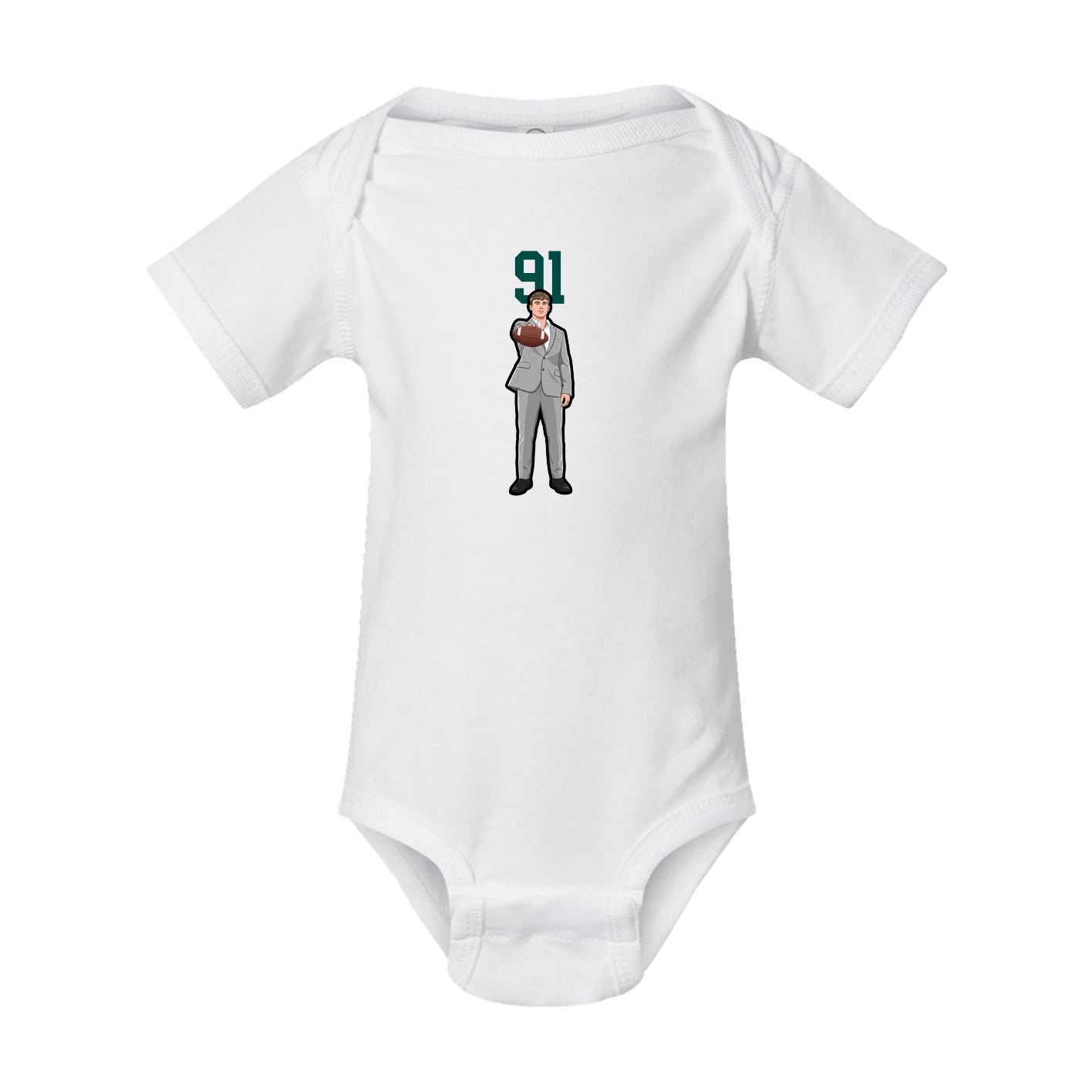 Baby Onesie — Number Top in White