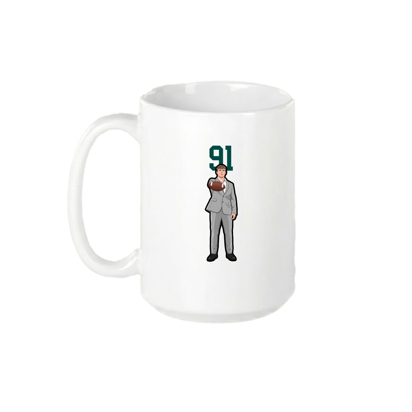 15oz Coffee Mug — Number Top in White