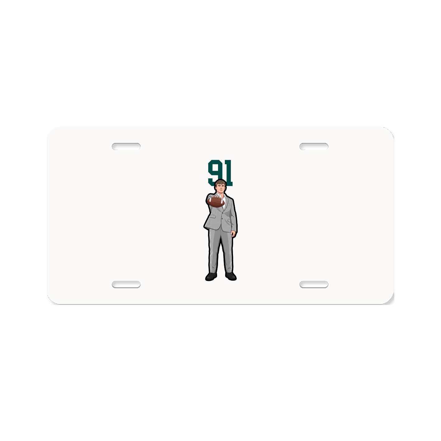 License Plate — Number Top in Classic