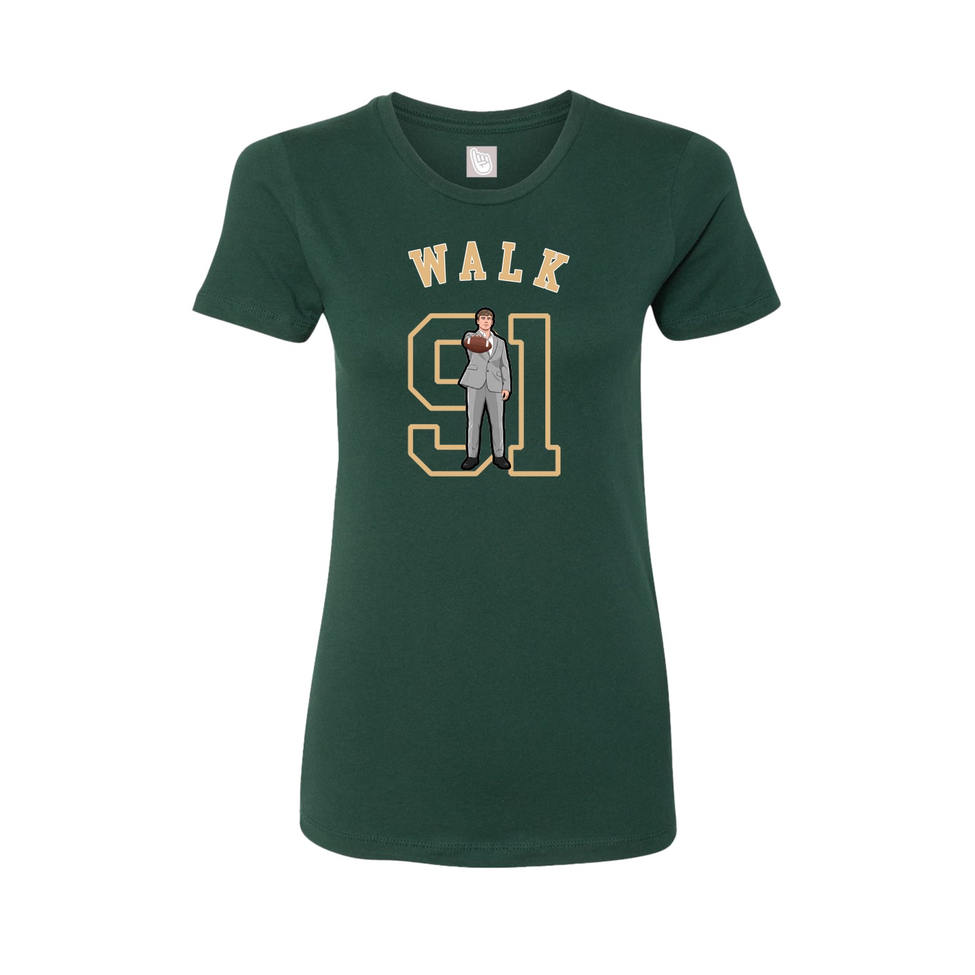 Fitted Women's Tee — Shirsey Arch in Green