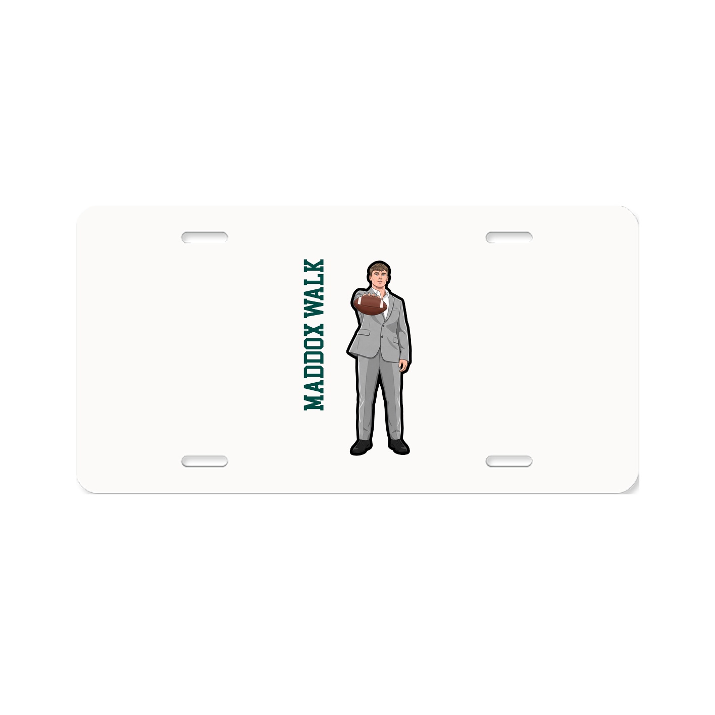 License Plate — Name Vertical in Classic