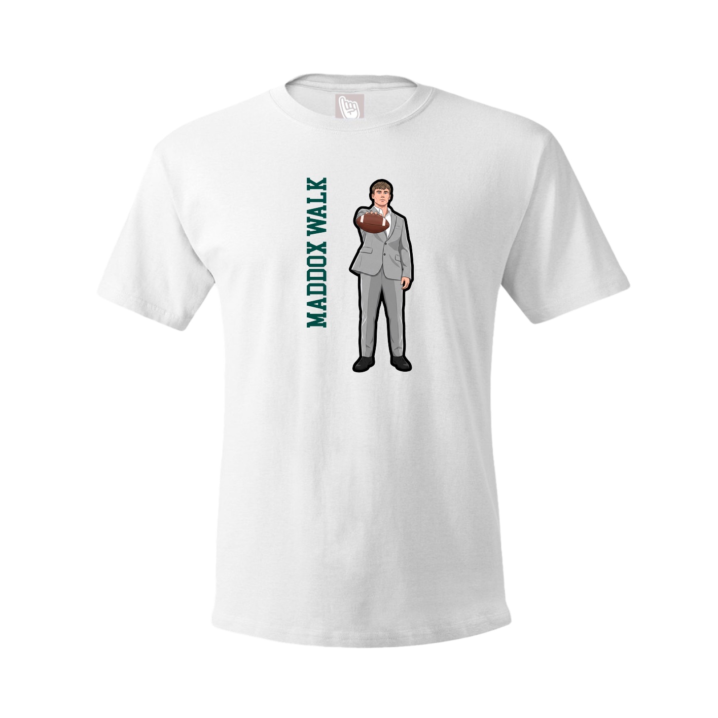 Tee — Name Vertical in White
