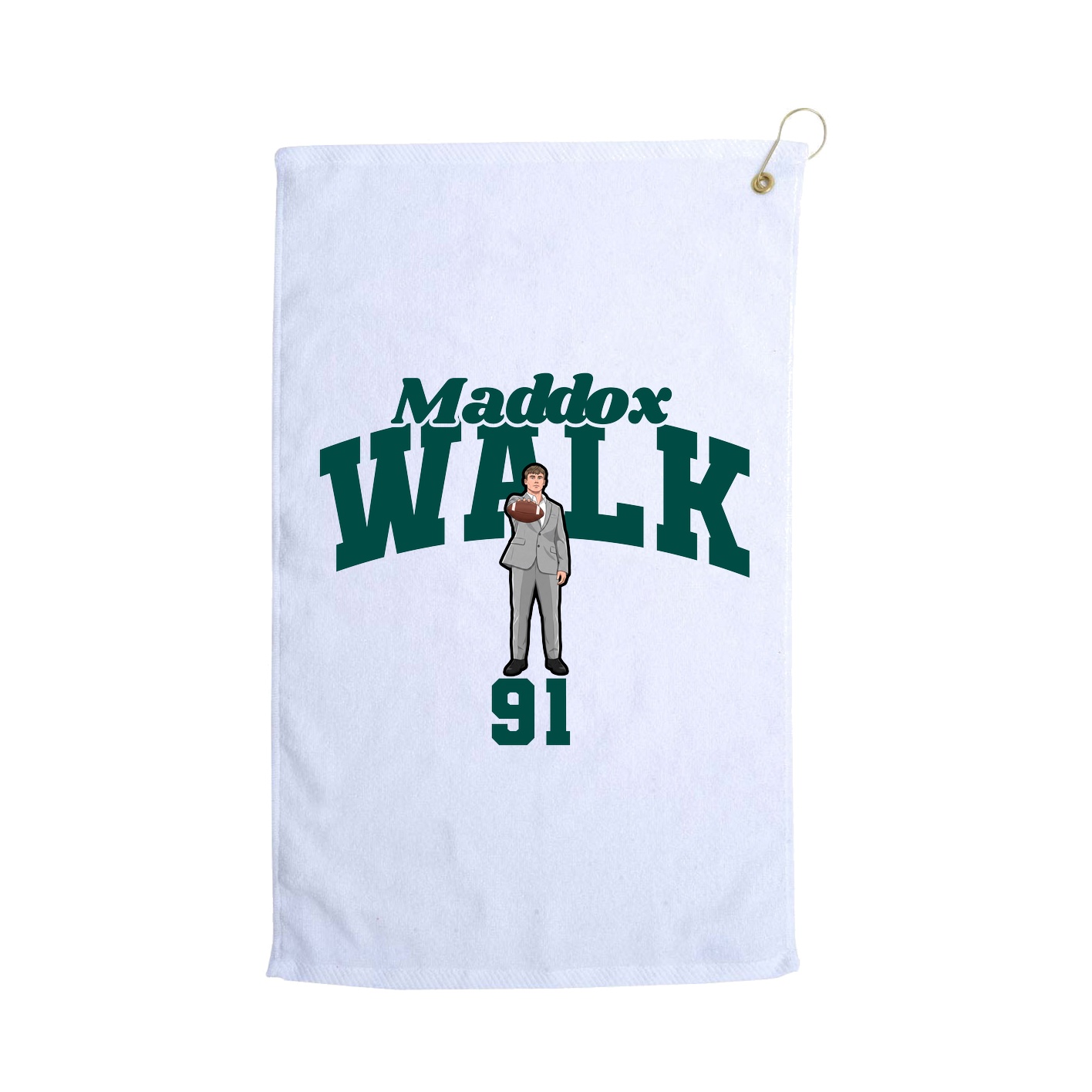Golf Towel — Signature Arch in White