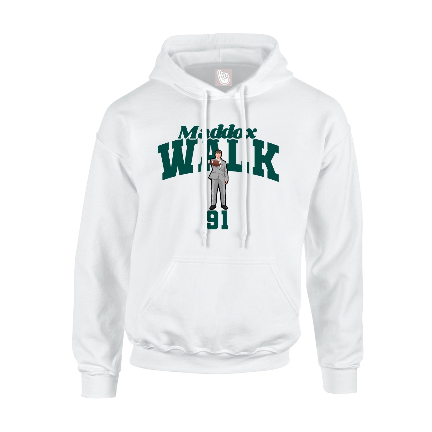 Hoodie — Signature Arch in White