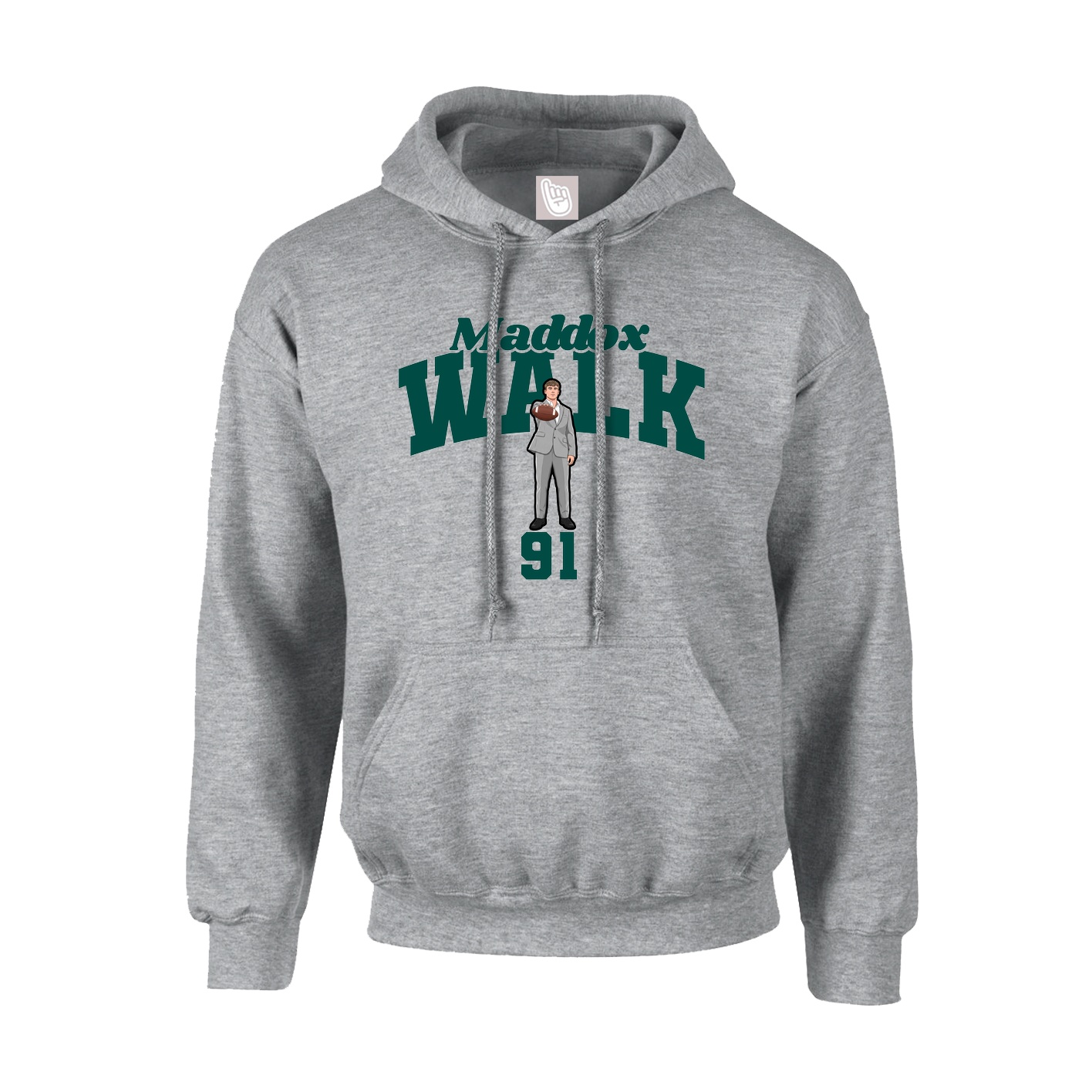 Youth Hoodie — Signature Arch in Grey