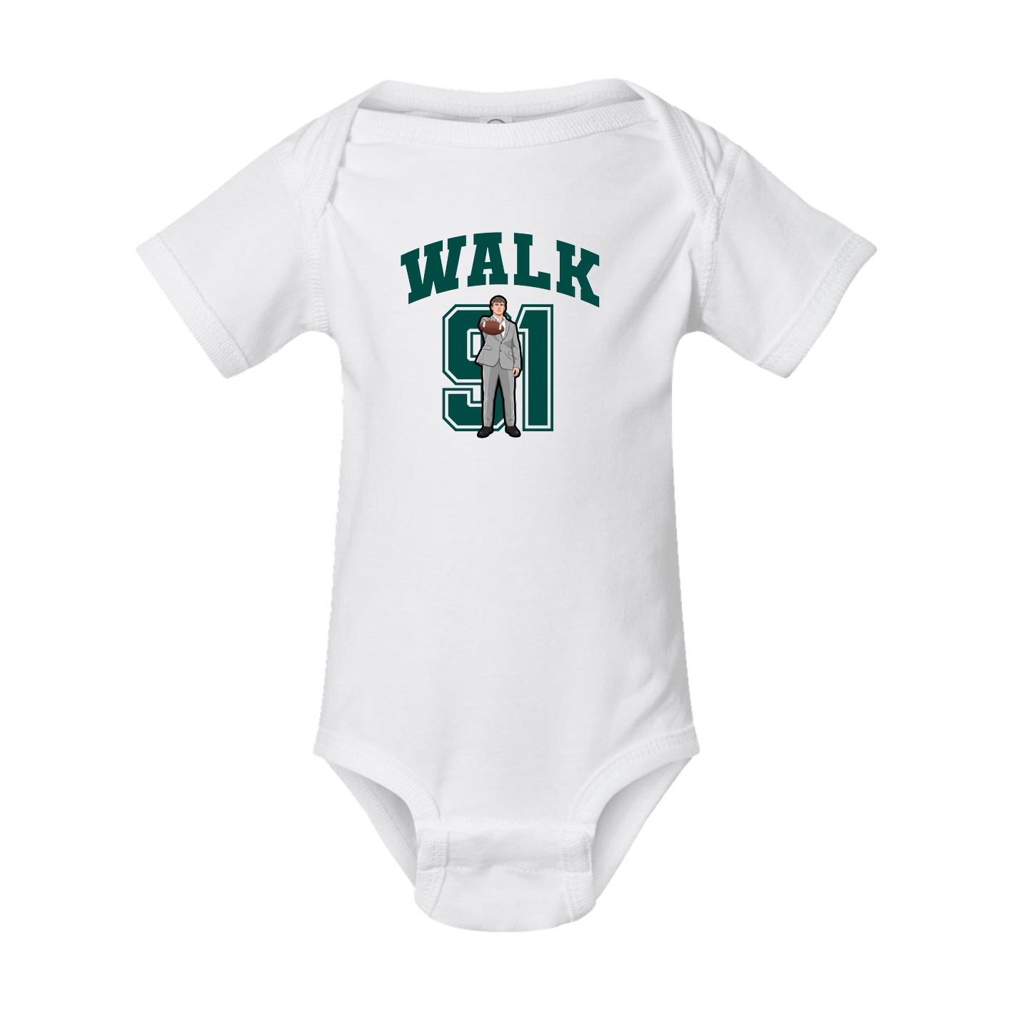 Baby Onesie — Number in White