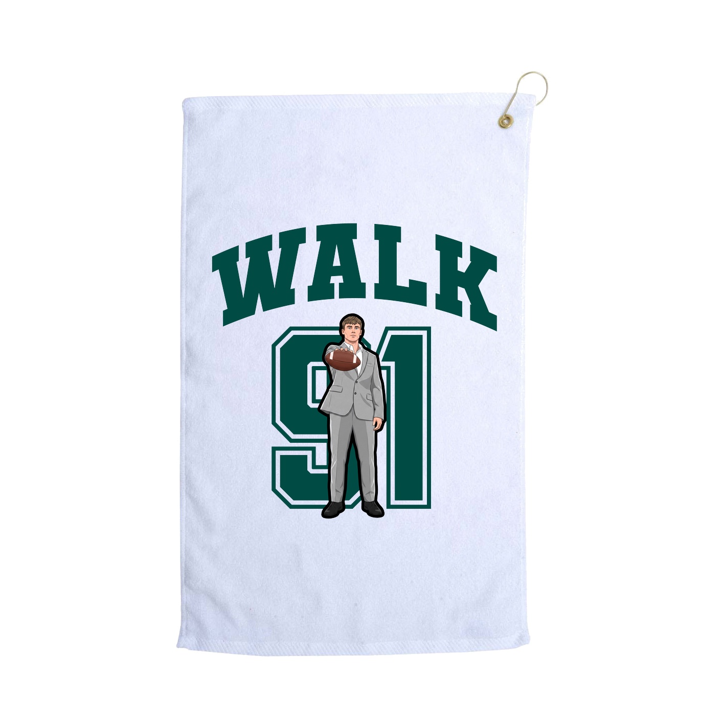 Golf Towel — Number in White