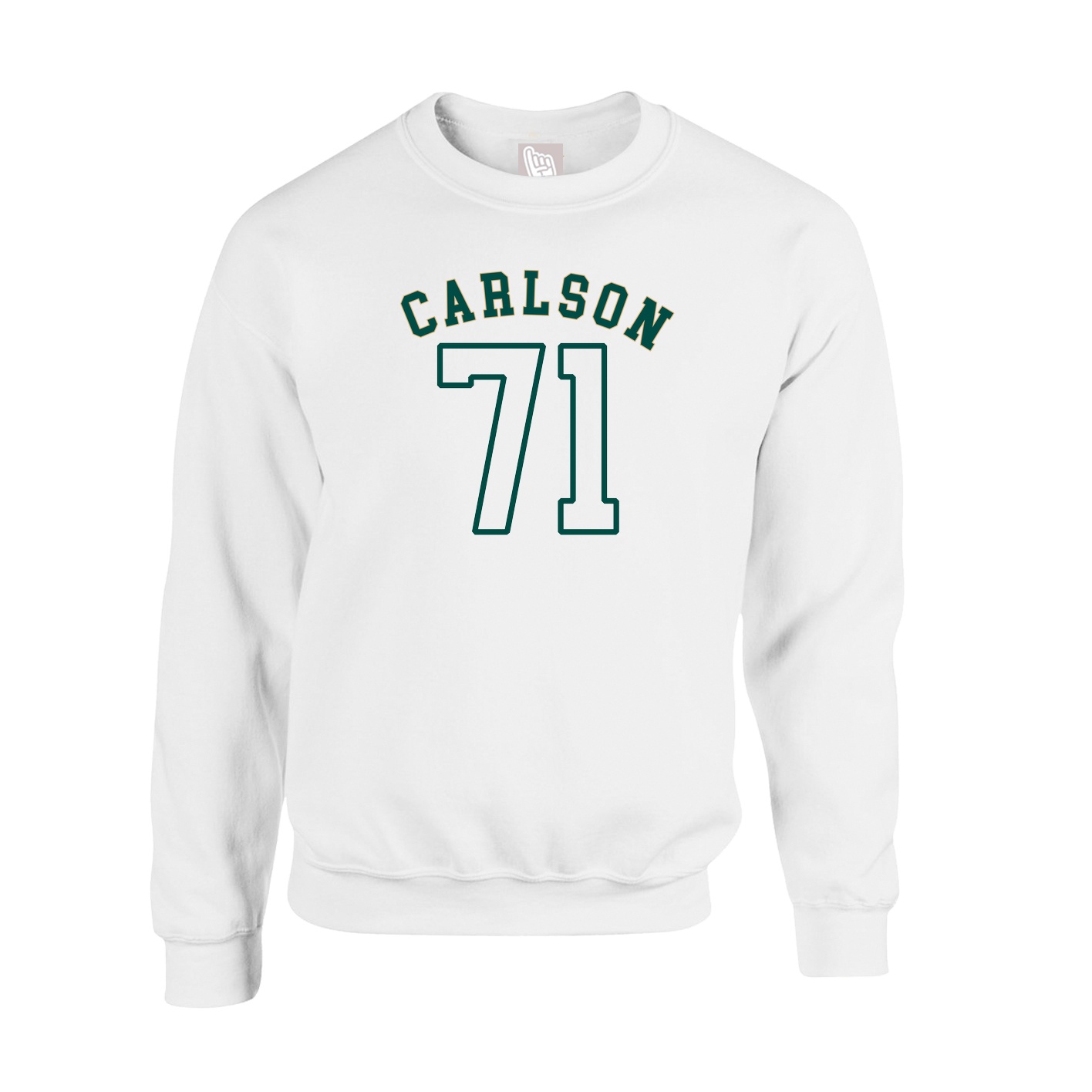 Fleece Crew — Shirsey Arch in White