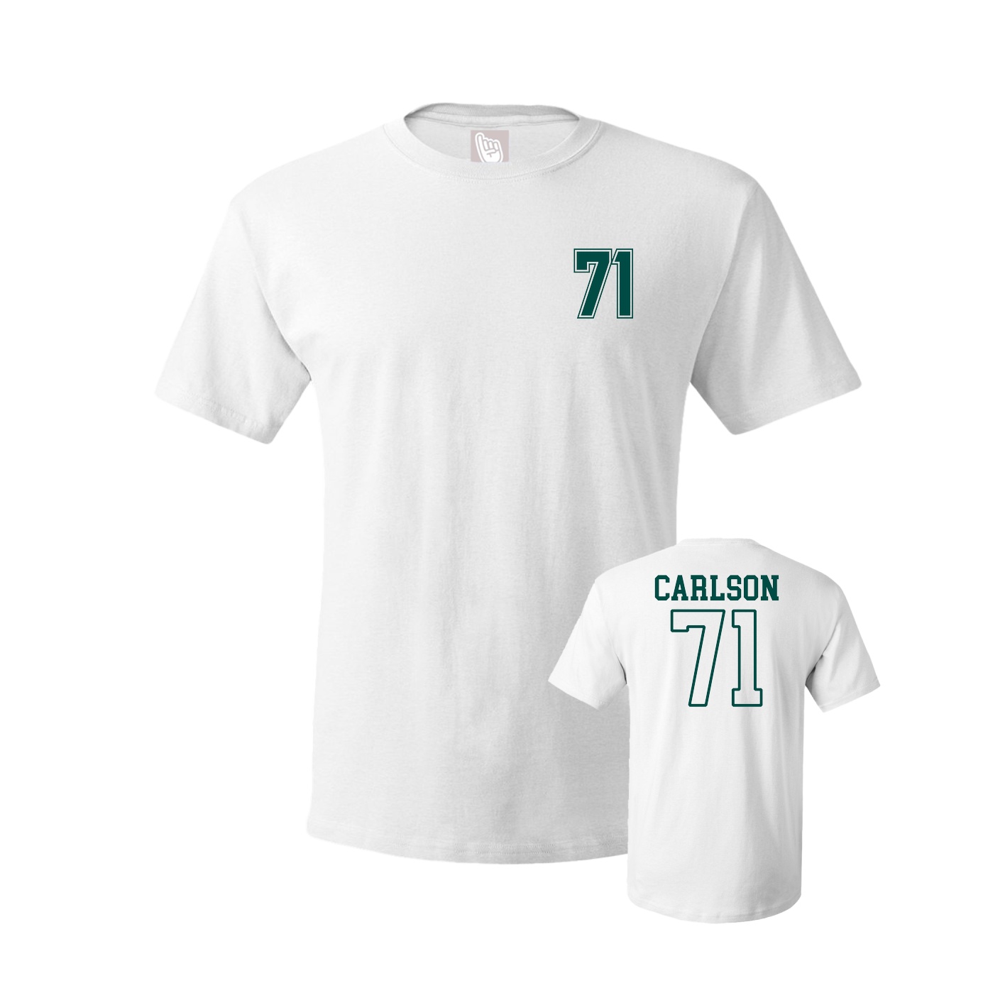 Youth Tee — Chest Back in White
