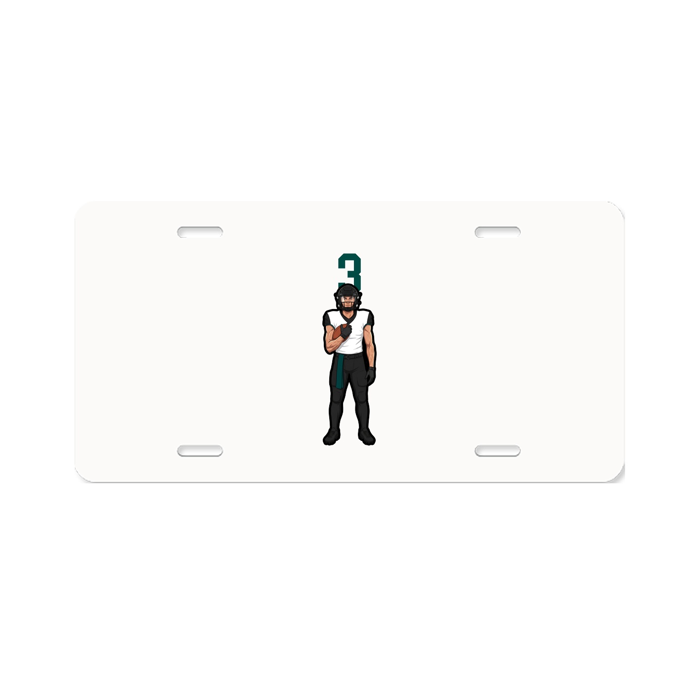 License Plate — Number Top in Classic
