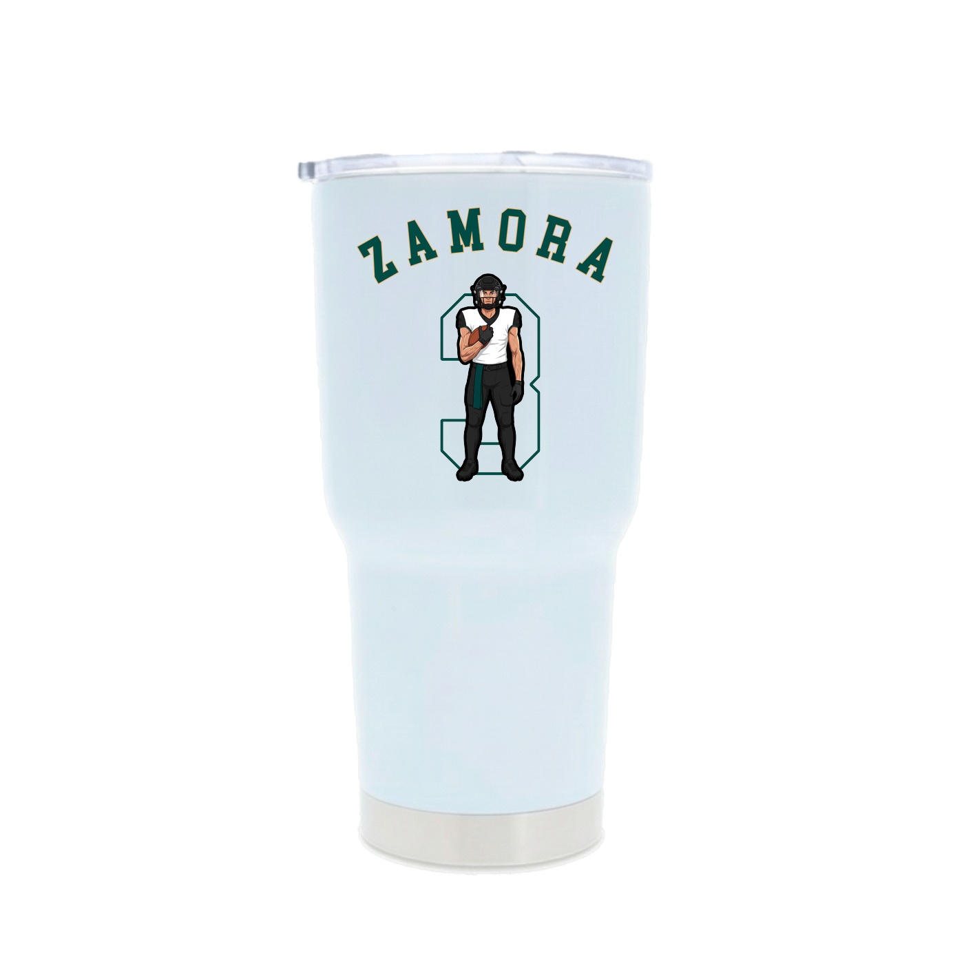 30oz Stainless Steel Tumbler — Shirsey Arch in White