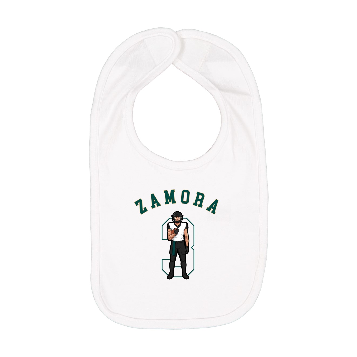 Infant Bib — Shirsey Arch in White