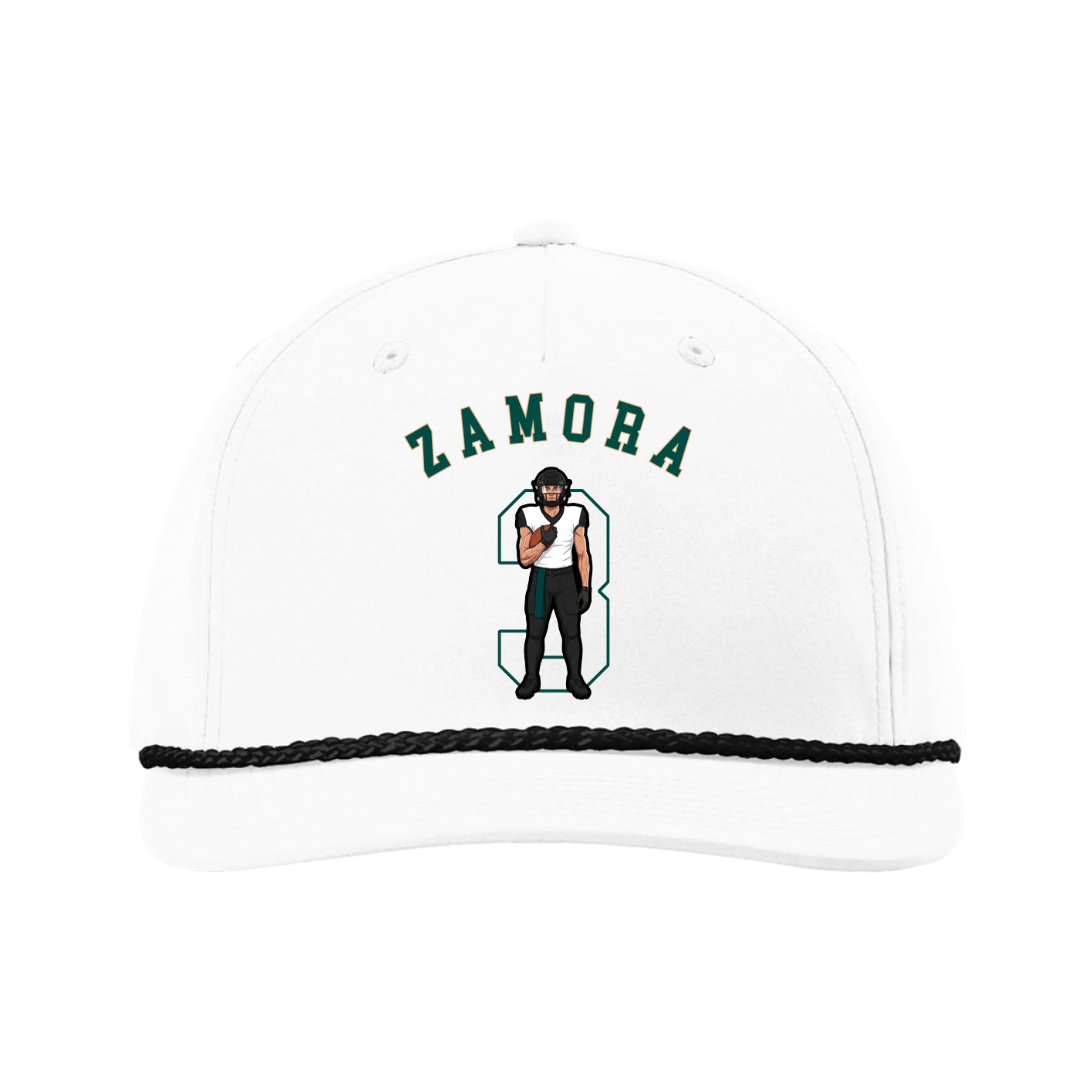 Five-Panel Classic Rope Cap — Shirsey Arch in White