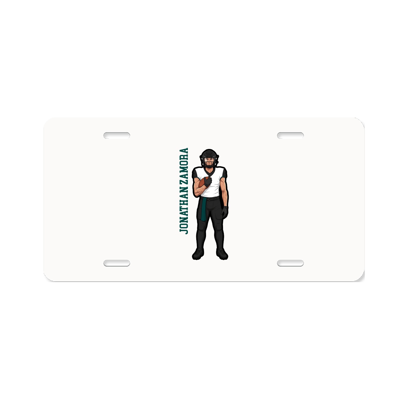 License Plate — Name Vertical in Classic