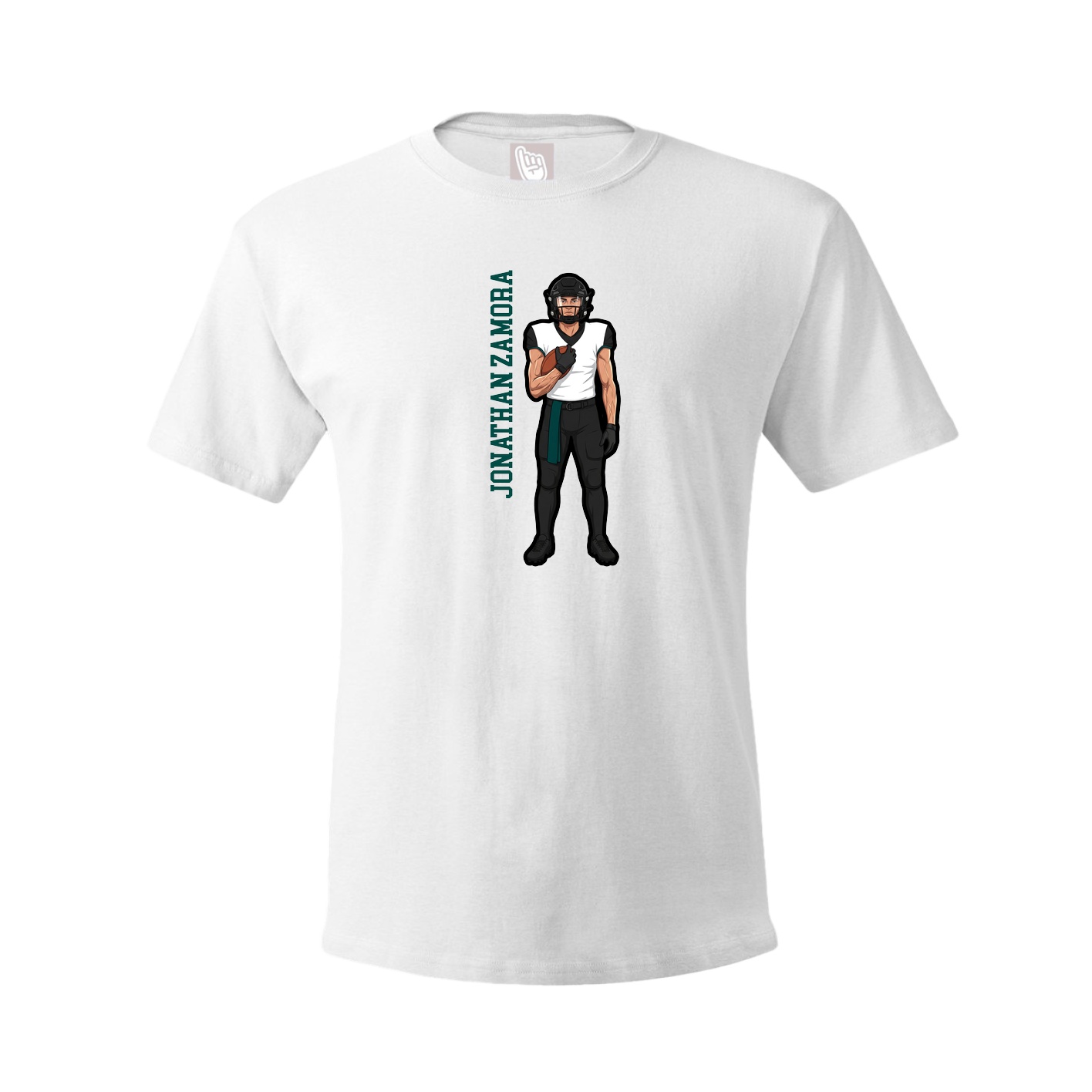 Tee — Name Vertical in White
