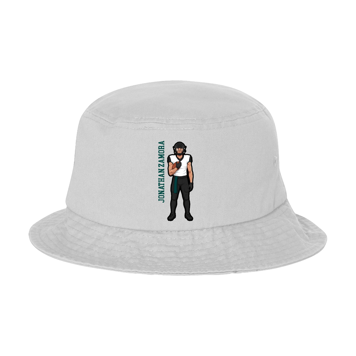 Bucket Cap — Name Vertical in White