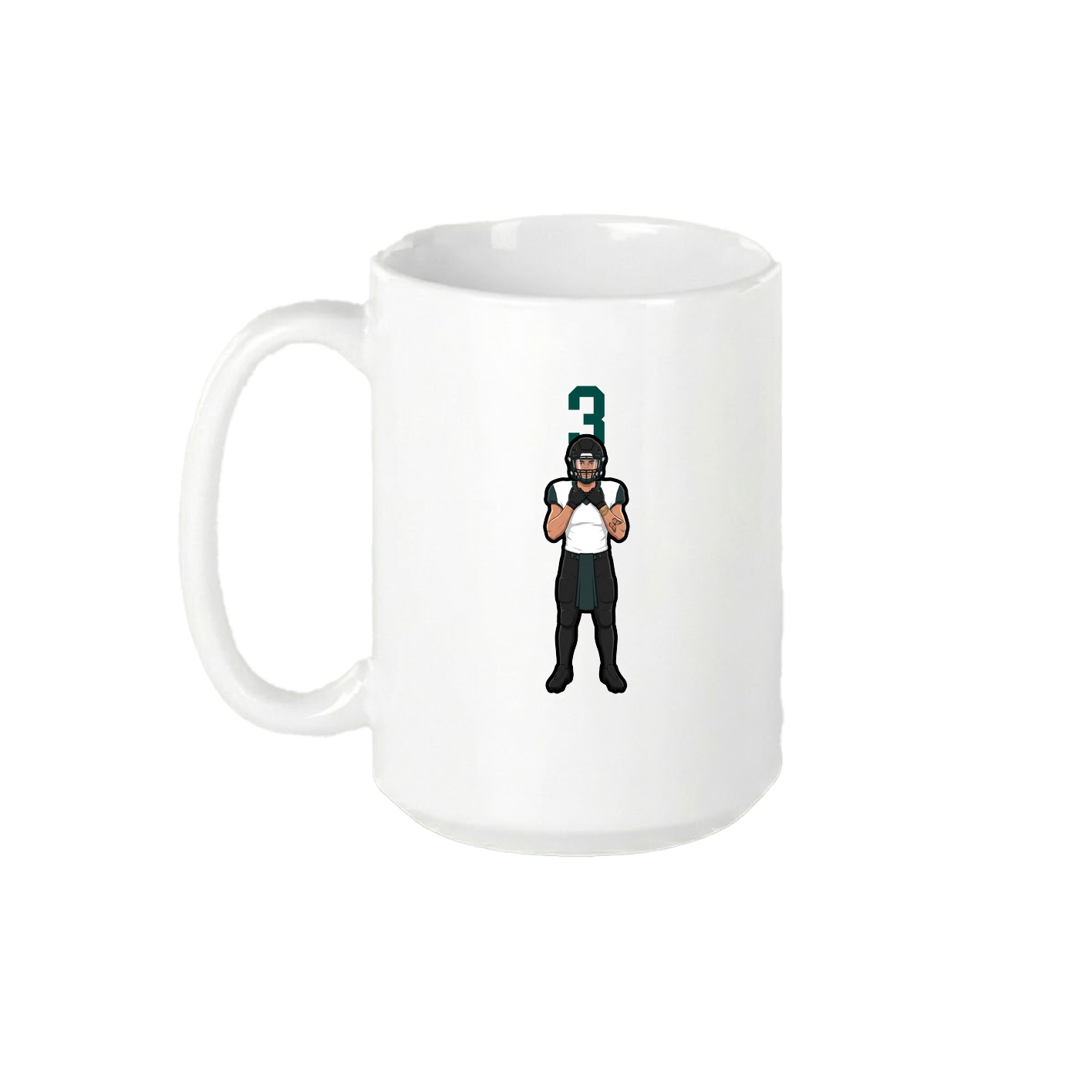 15oz Coffee Mug — Number Top in White