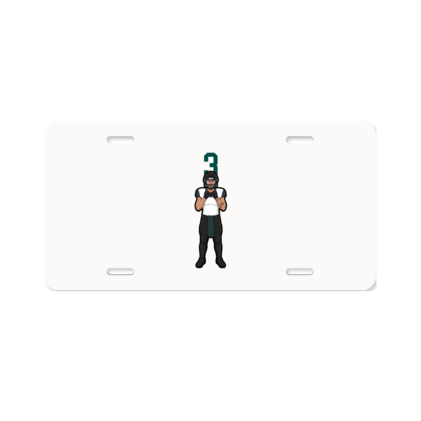 License Plate — Number Top in Classic