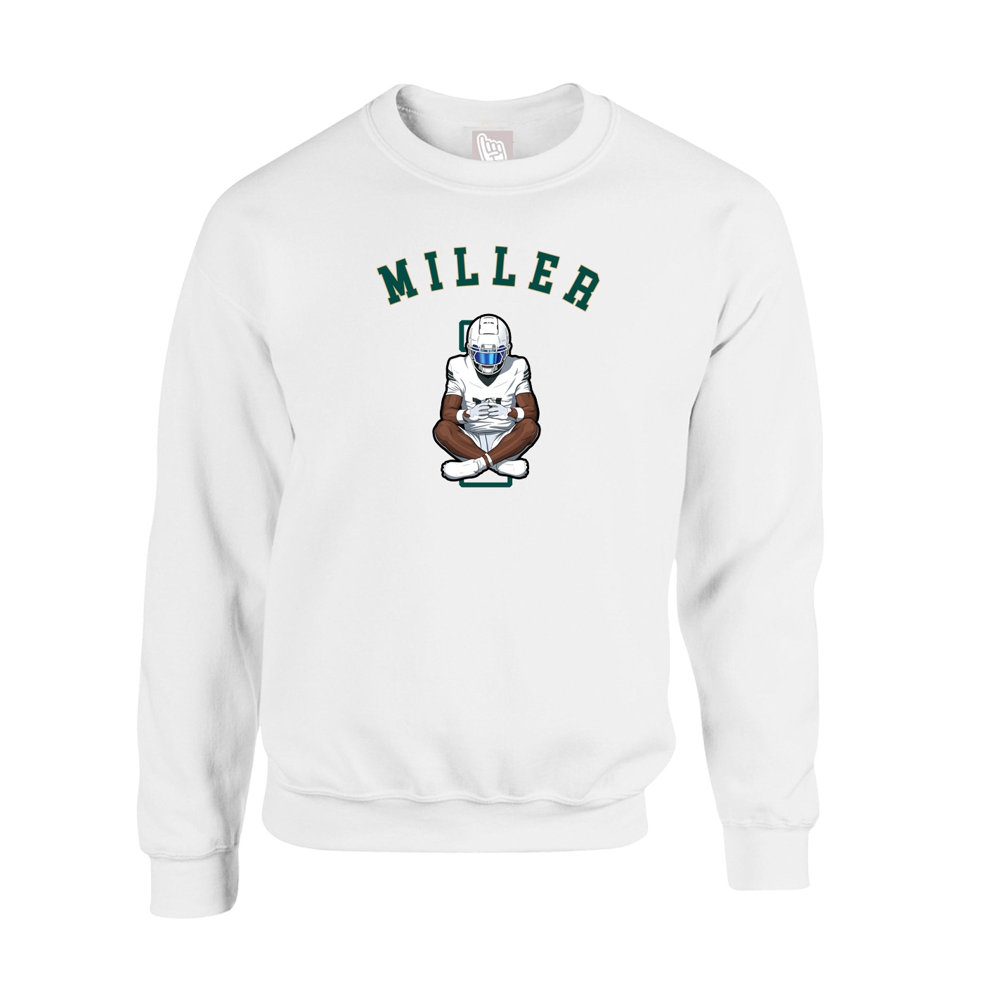 Fleece Crew — Shirsey Arch in White