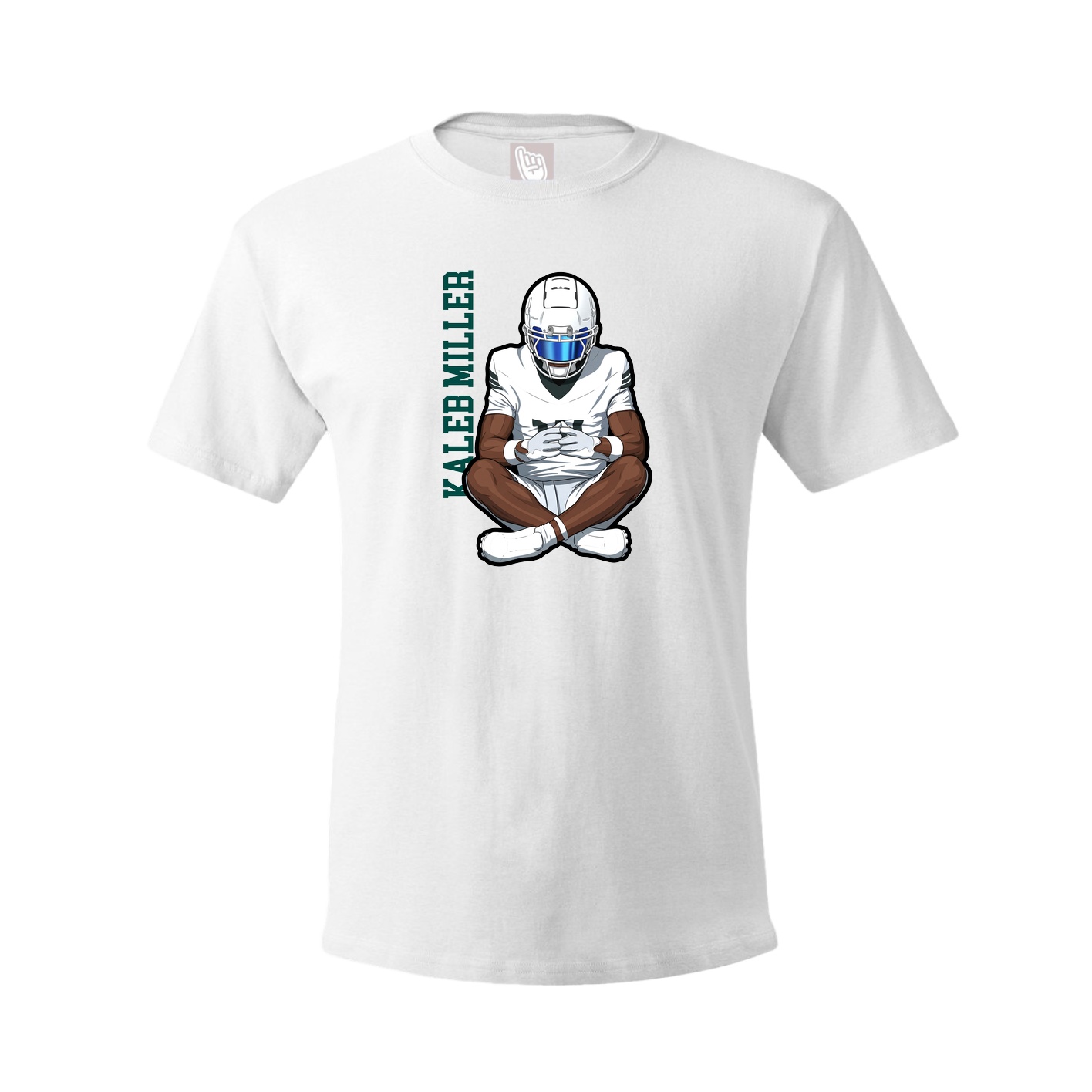 Youth Tee — Name Vertical in White