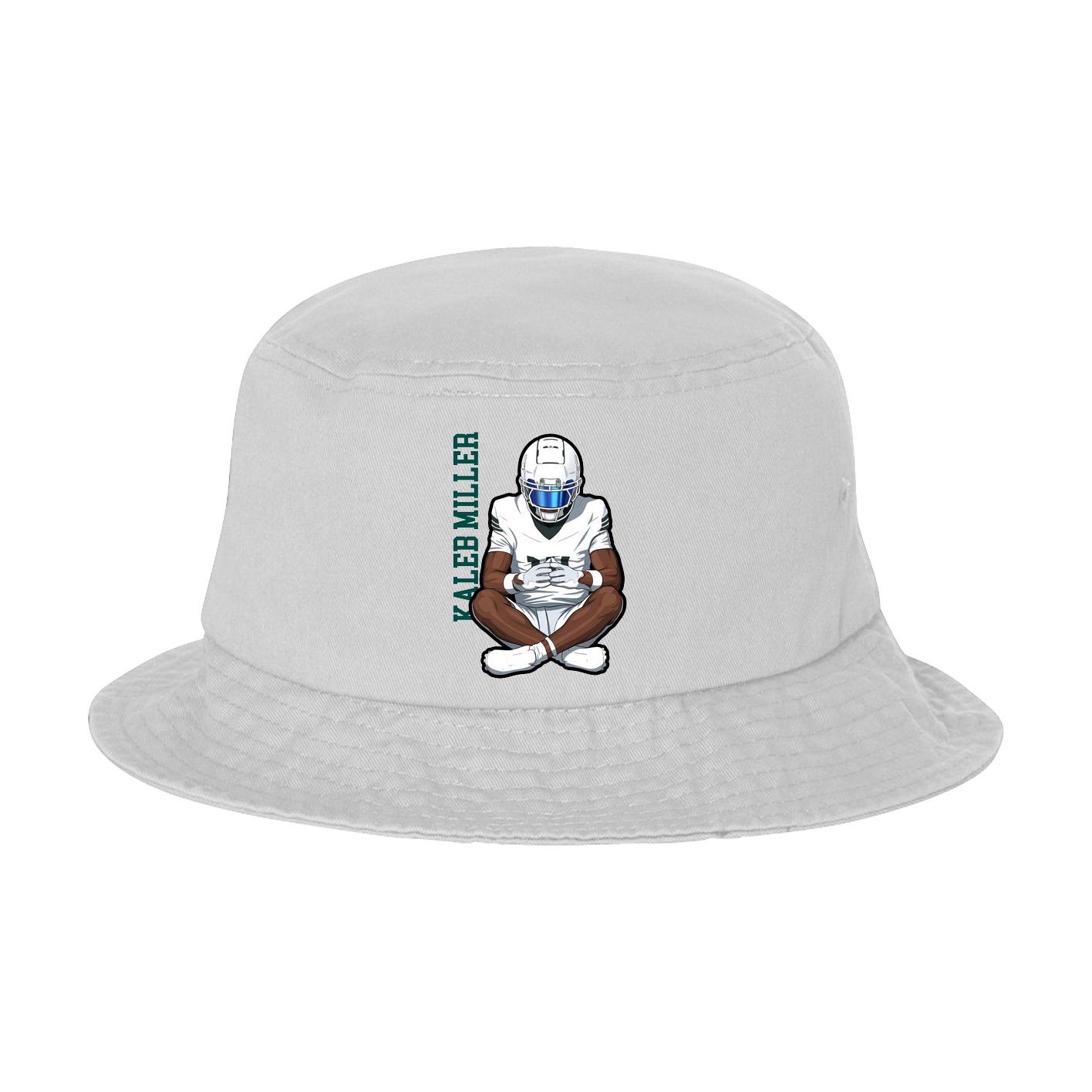 Bucket Cap — Name Vertical in White
