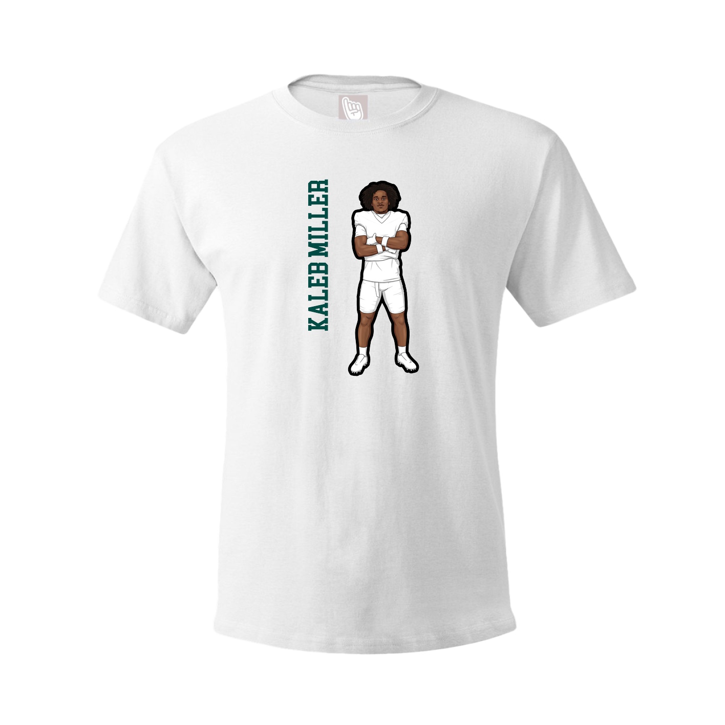 Youth Tee — Name Vertical in White