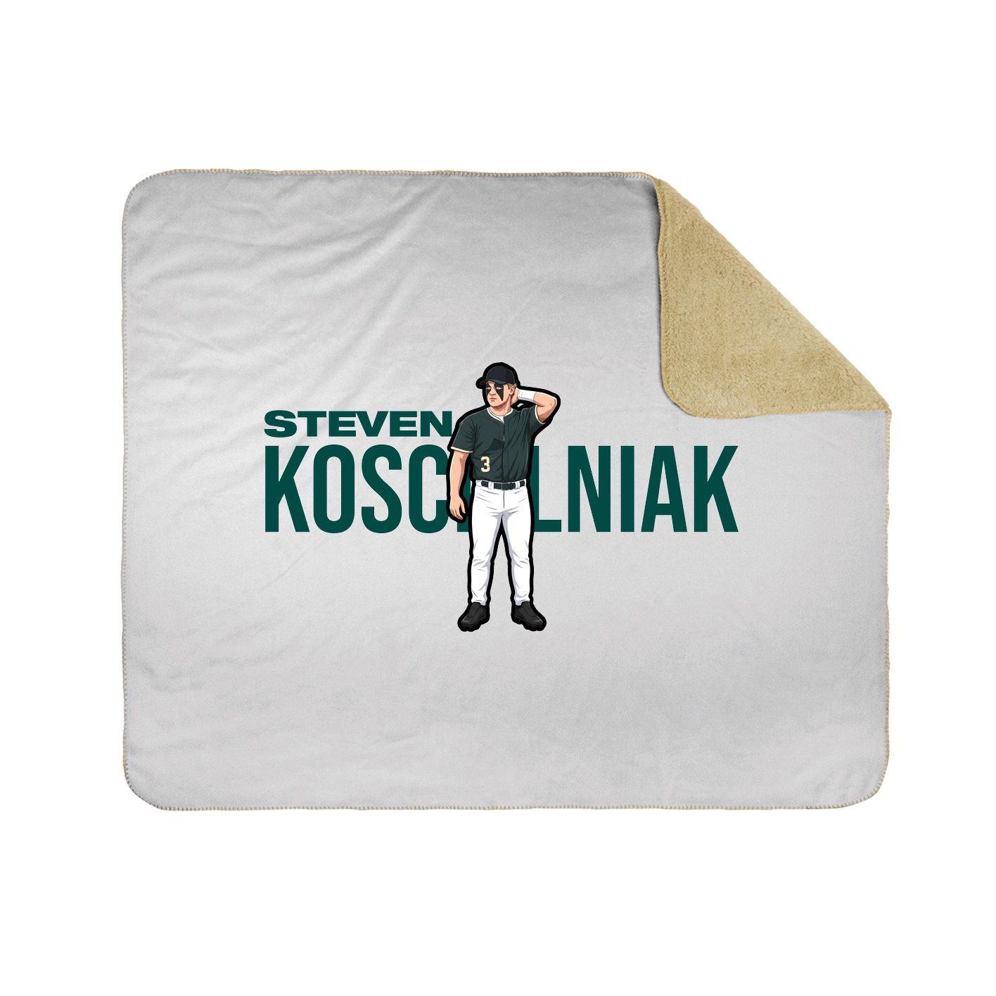 Throw Blanket — Player Name in White