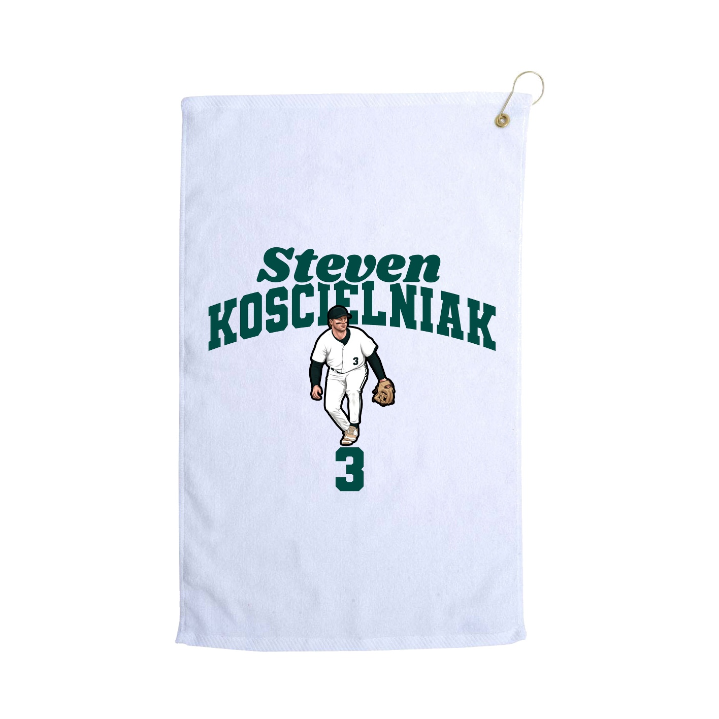Golf Towel — Signature Arch in White